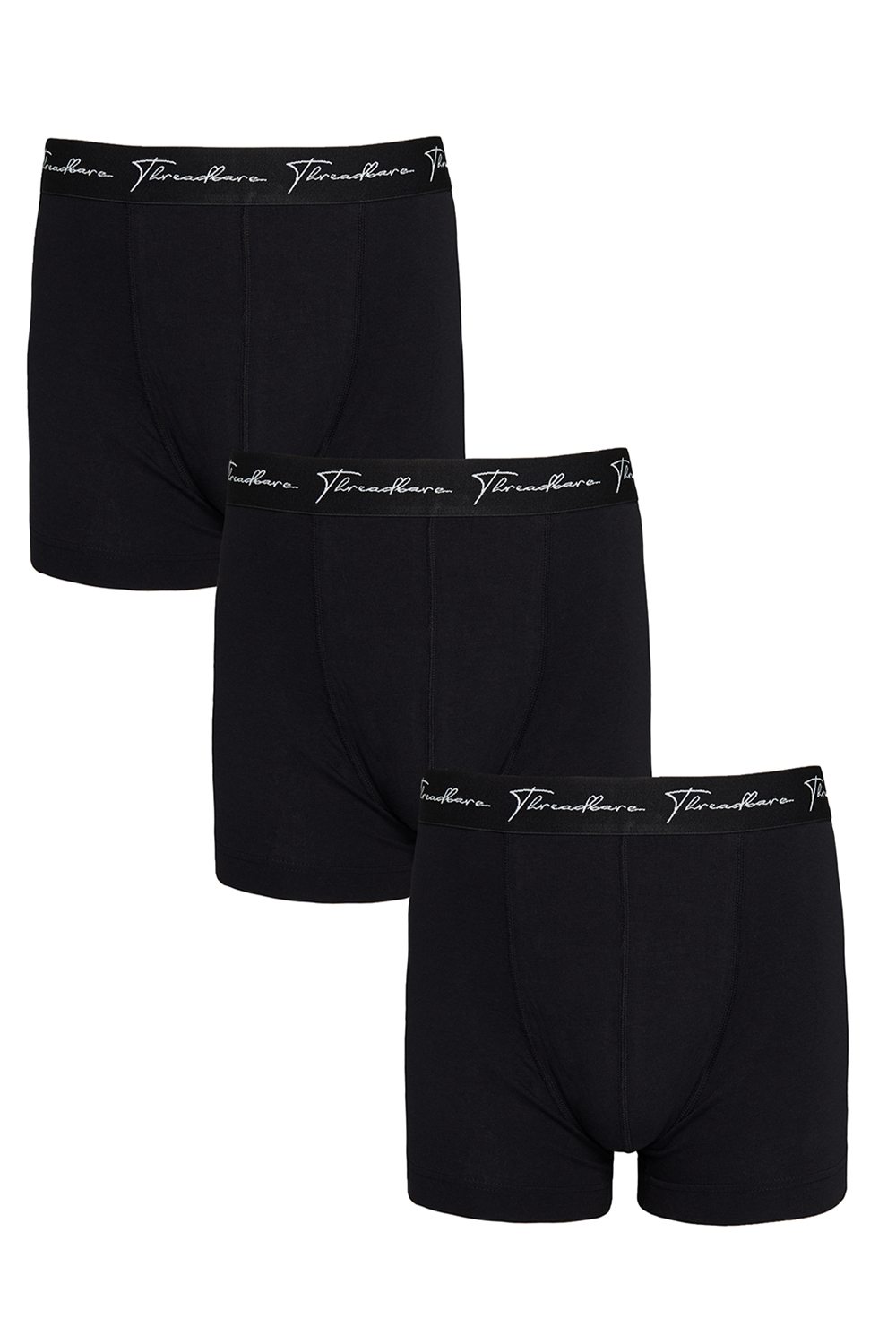 Threadbare Mens Black 3 Pack 'Chilly' Hipster Boxers - Size X-Large