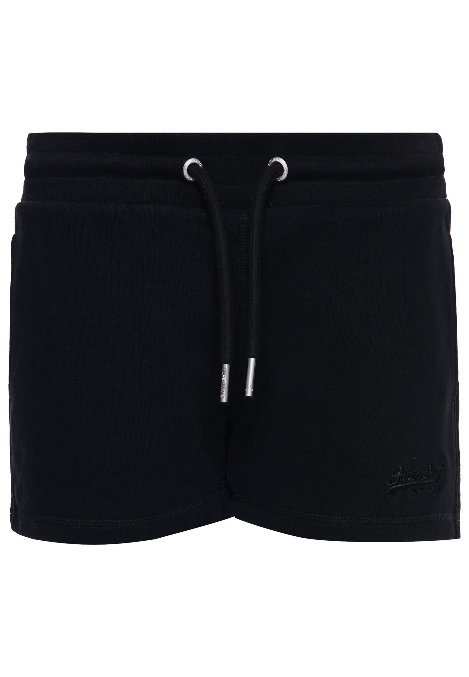 Superdry Womens Orange Label Classic Jersey Shorts - Black Cotton - Size 14 UK