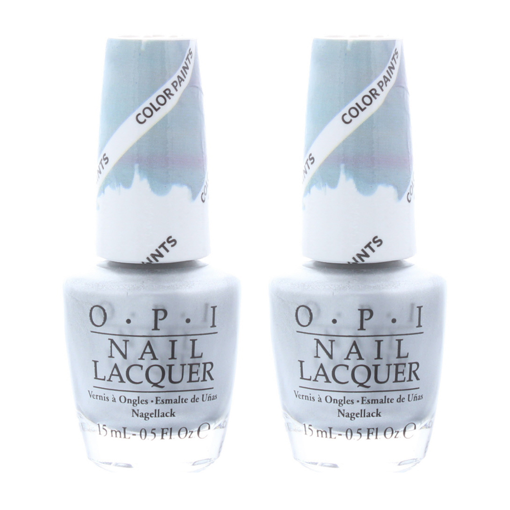 OPI Womens Nail Lacquer 15ml Silver Canvas Undercoat x 2 - NA - One Size