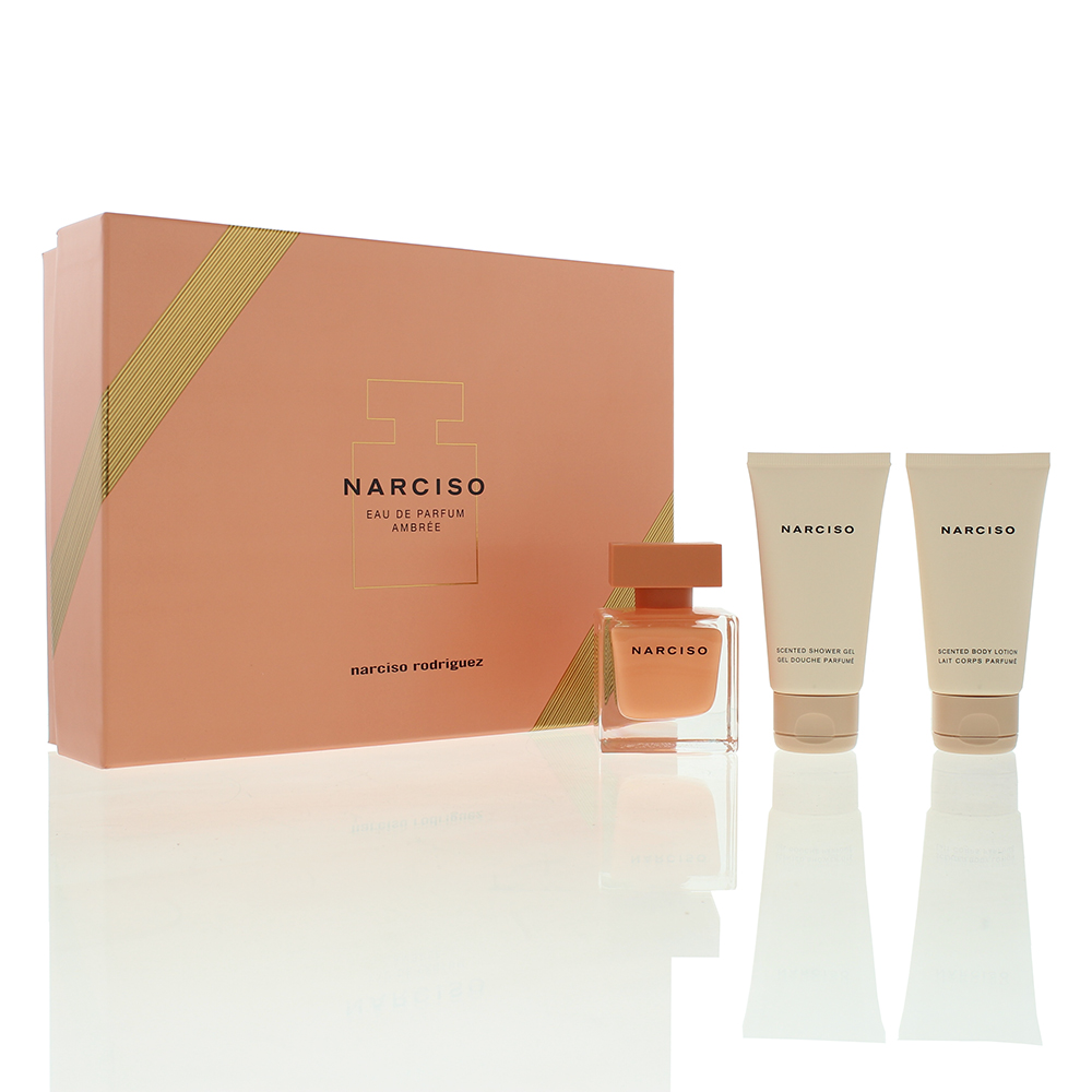 Narciso Rodriguez Womens Ambree Eau De Parfum 50ml, Body Lotion + Shower Gel Gift Set - NA - One Size