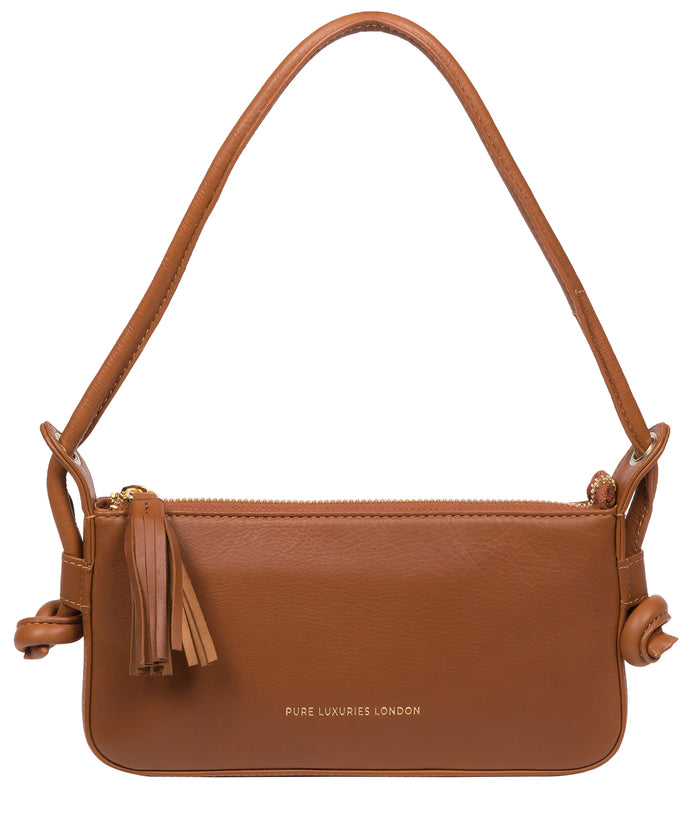 Pure Luxuries Womens 'Taylor' Oak Nappa Leather Grab Bag - One Size