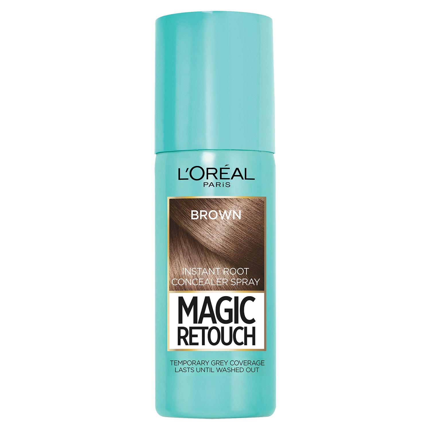 L'Oreal Paris Unisex Magic Retouch Instant Root Concealer Spray Brown, 75ml - One Size