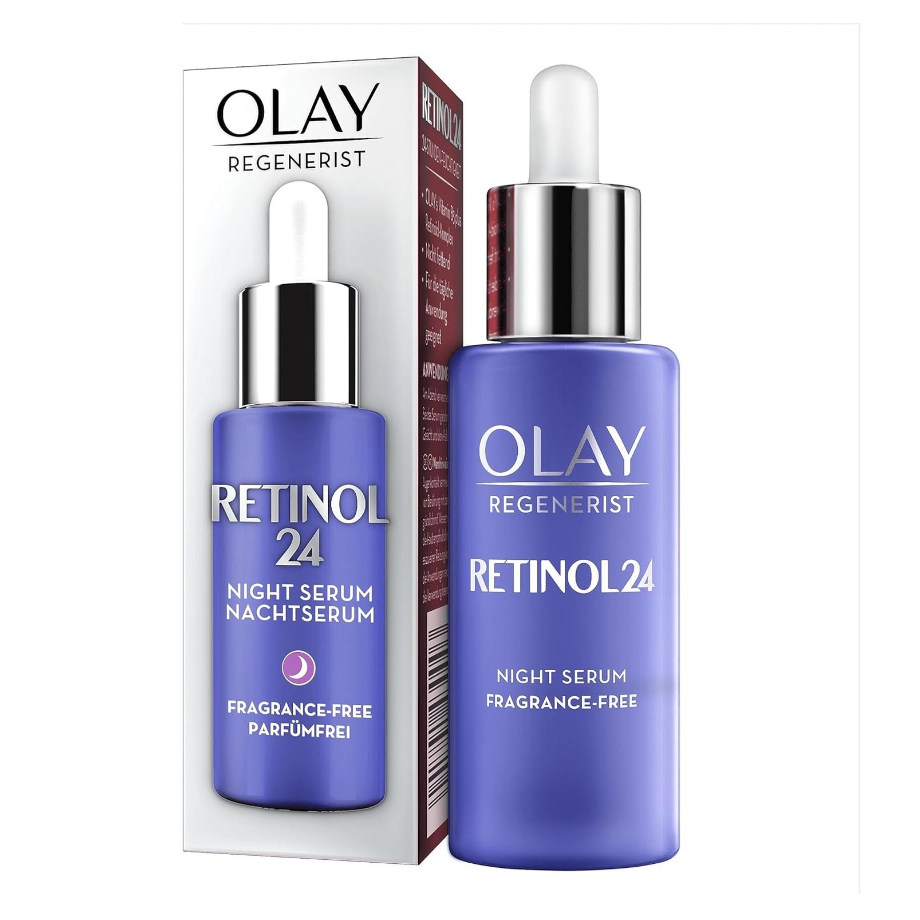 Olay Womens Regenerist Night Serum Retinol 24 for Reduces Wrinkles and fine Lines, 40ml - One Size