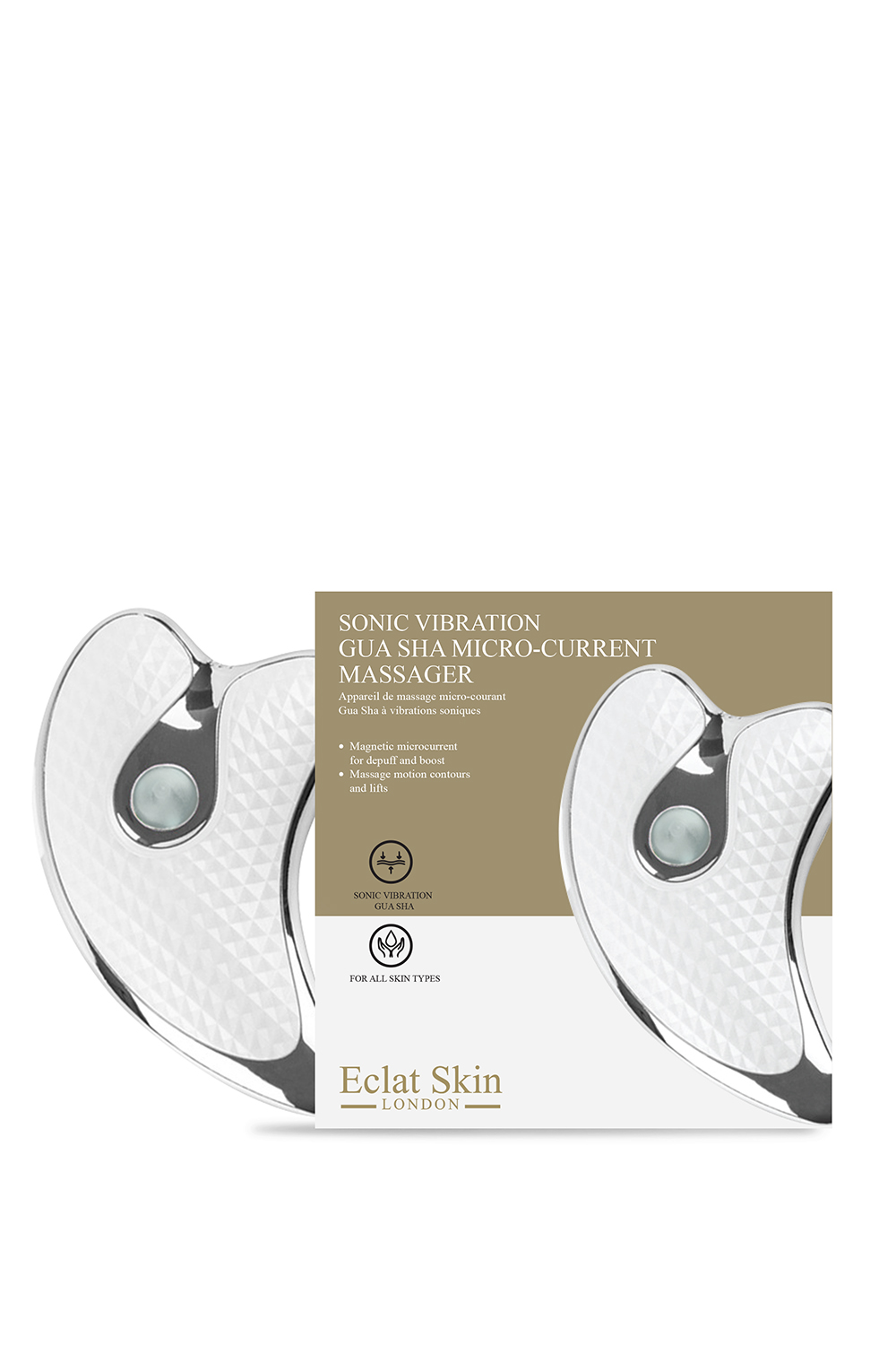 Eclat Skin London Sonic Vibration GuaSha Micro-current Massager - Cream - One Size