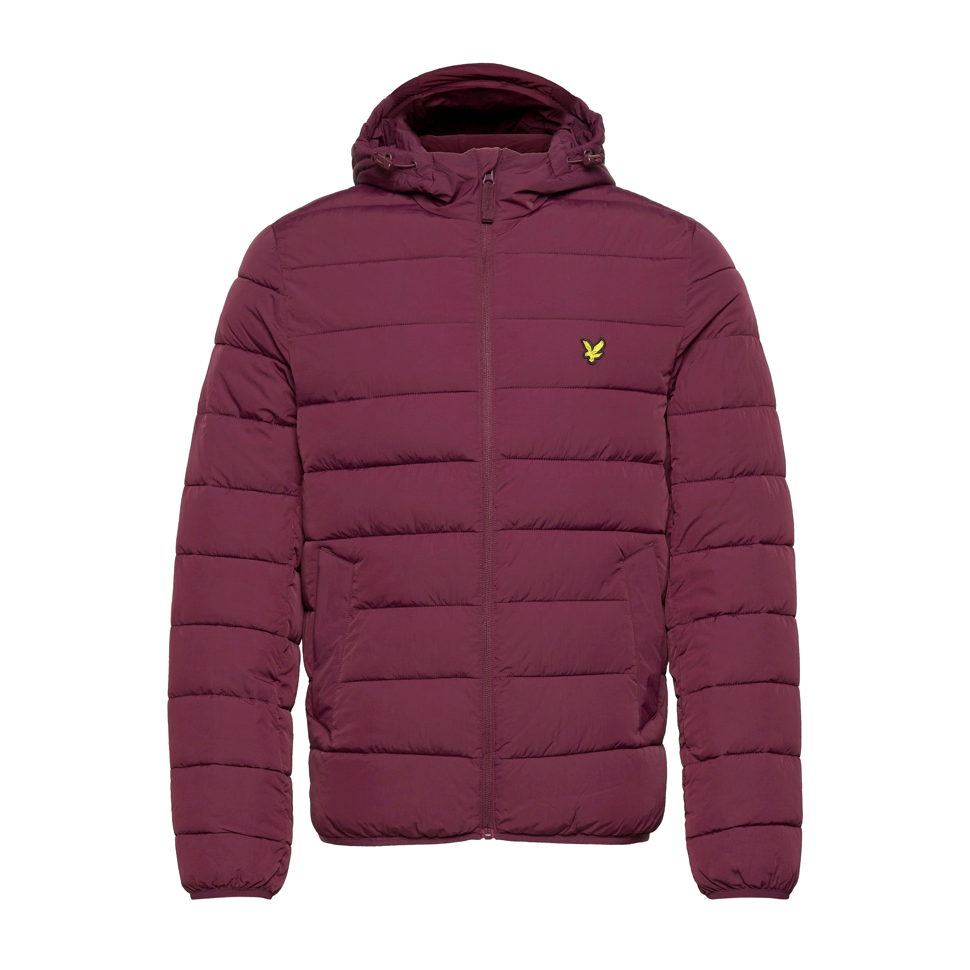 Lyle & Scott Mens Lightweight Puffer Jacket in Burgundy - Red - Size Medium