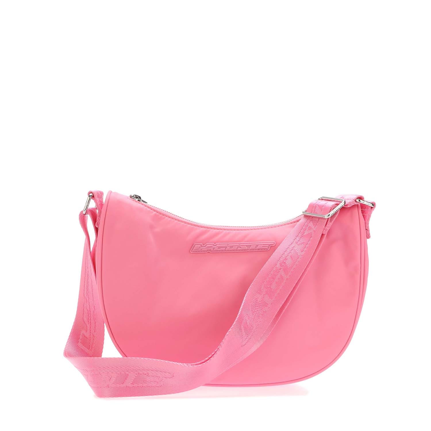 Lacoste Womens Accessories Active Nylon Half Moon Bag in Pink Polyamide - One Size