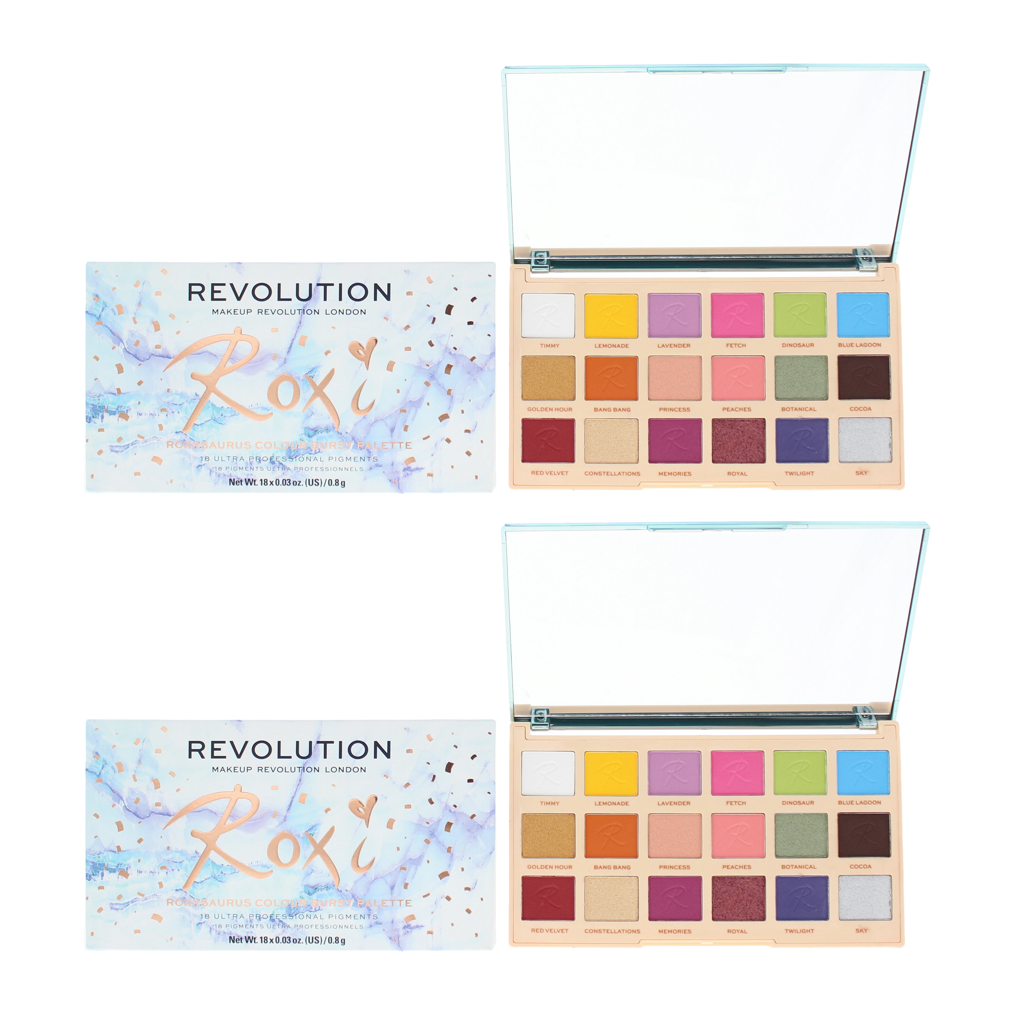 Revolution Womens Roxi Roxxsaurus Colour Burst Shadow Palette 18 x 0.8g x 2 - NA - One Size