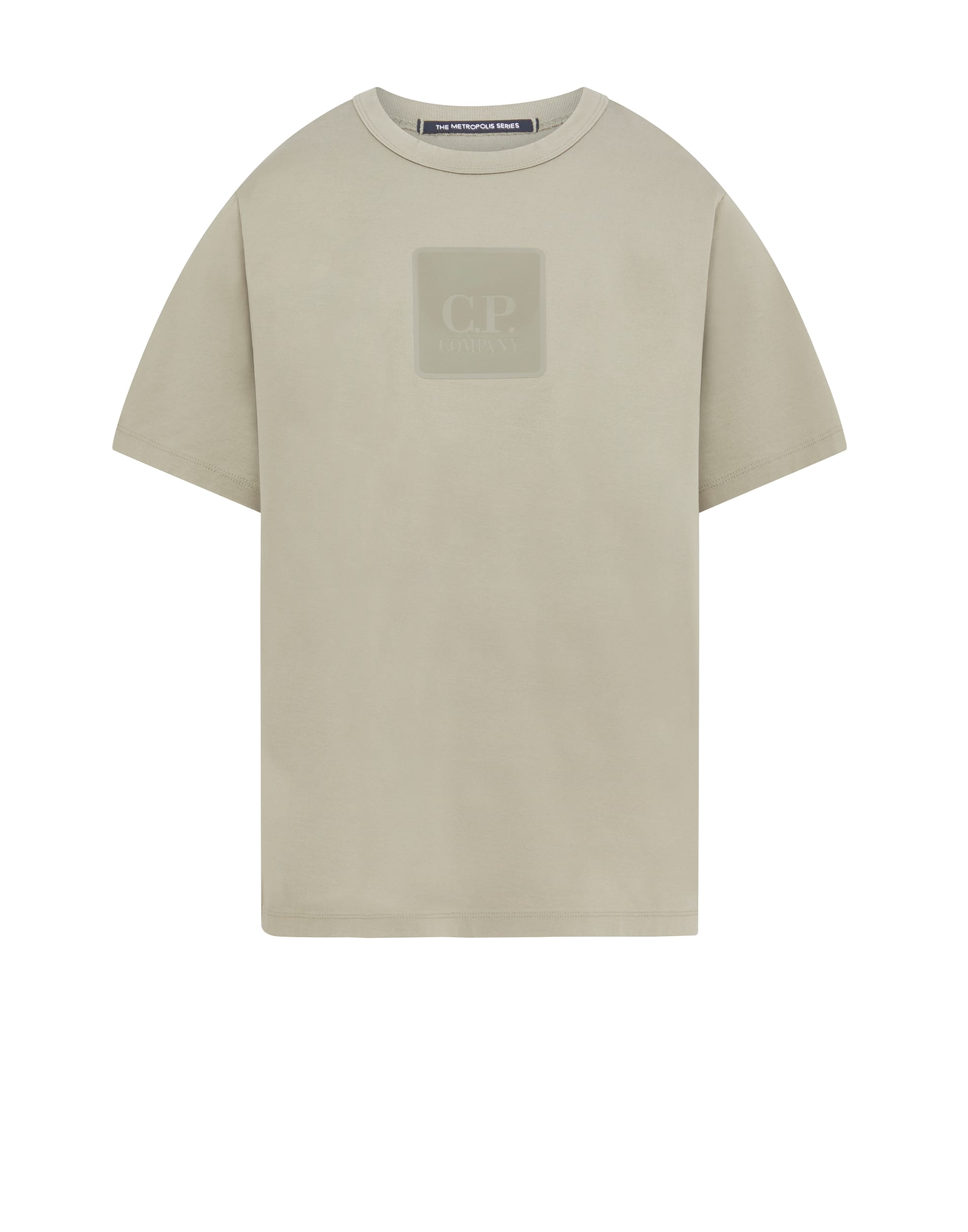 C.P. Company Mens Mercerized Logo T-Shirt in Grey material_cotton - Size X-Small