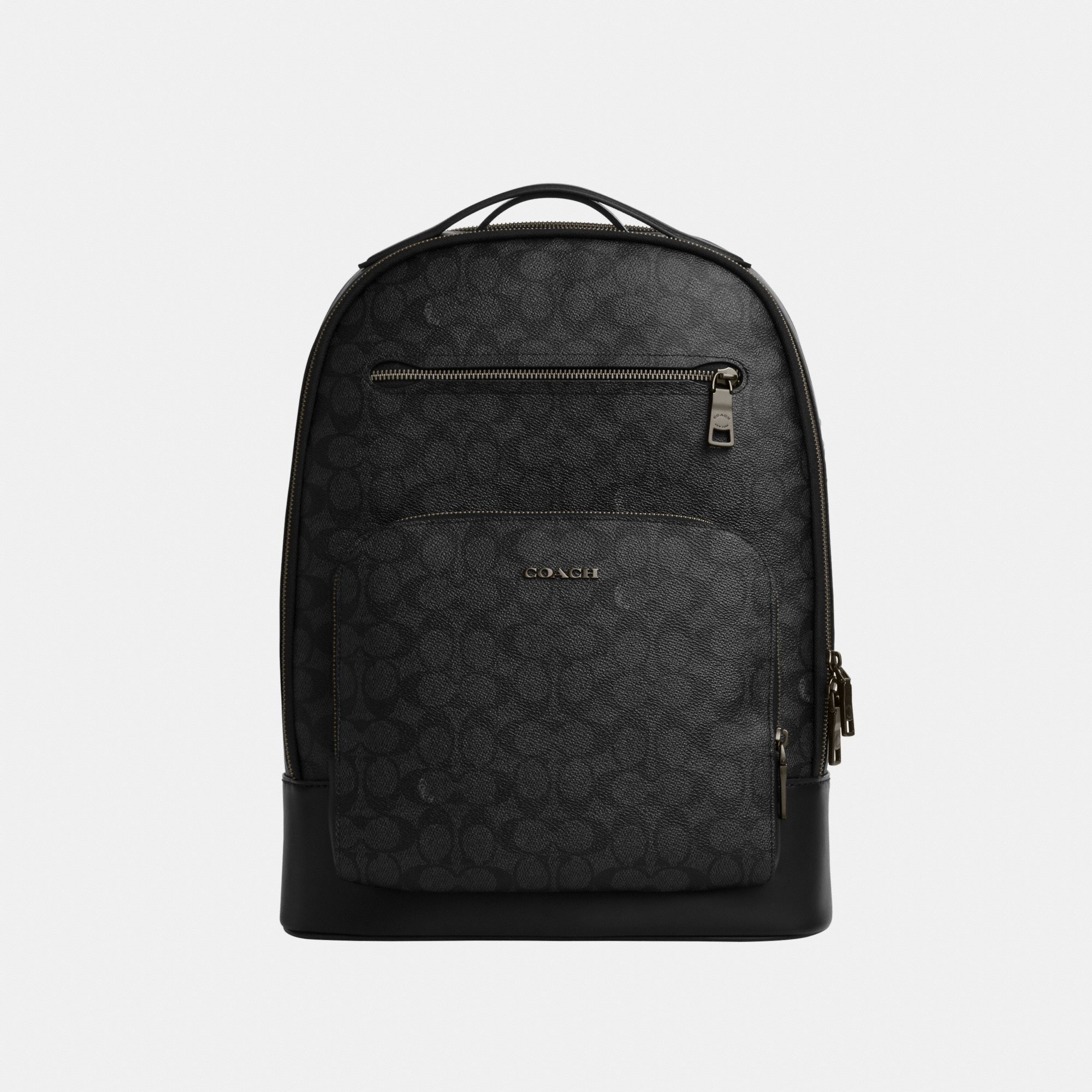 Coach Mens Ethan Backpack in Signature - Charcoal material_Plastic - One Size