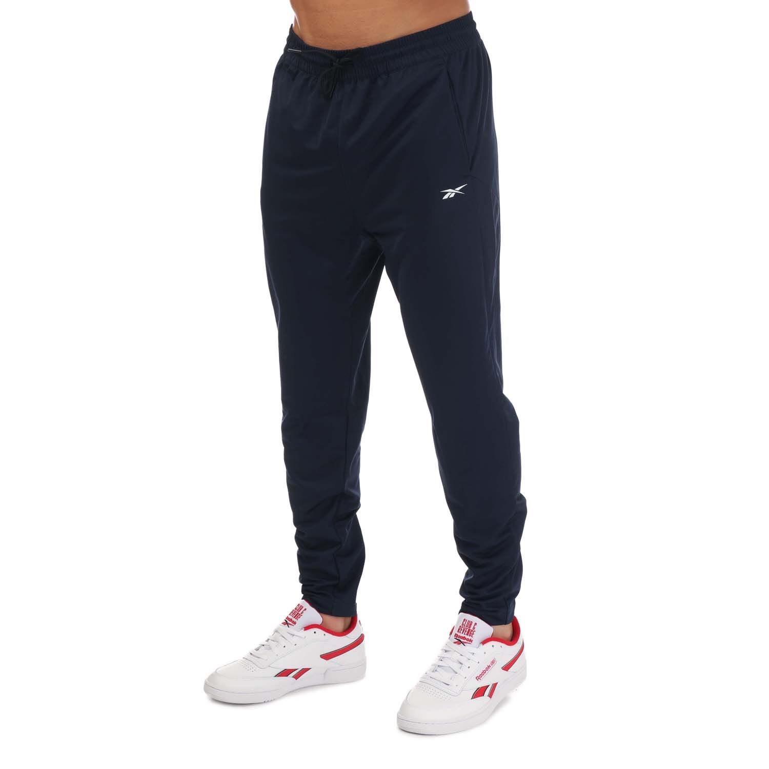 Reebok Mens Workout Ready Track Pants in Navy - Size Small