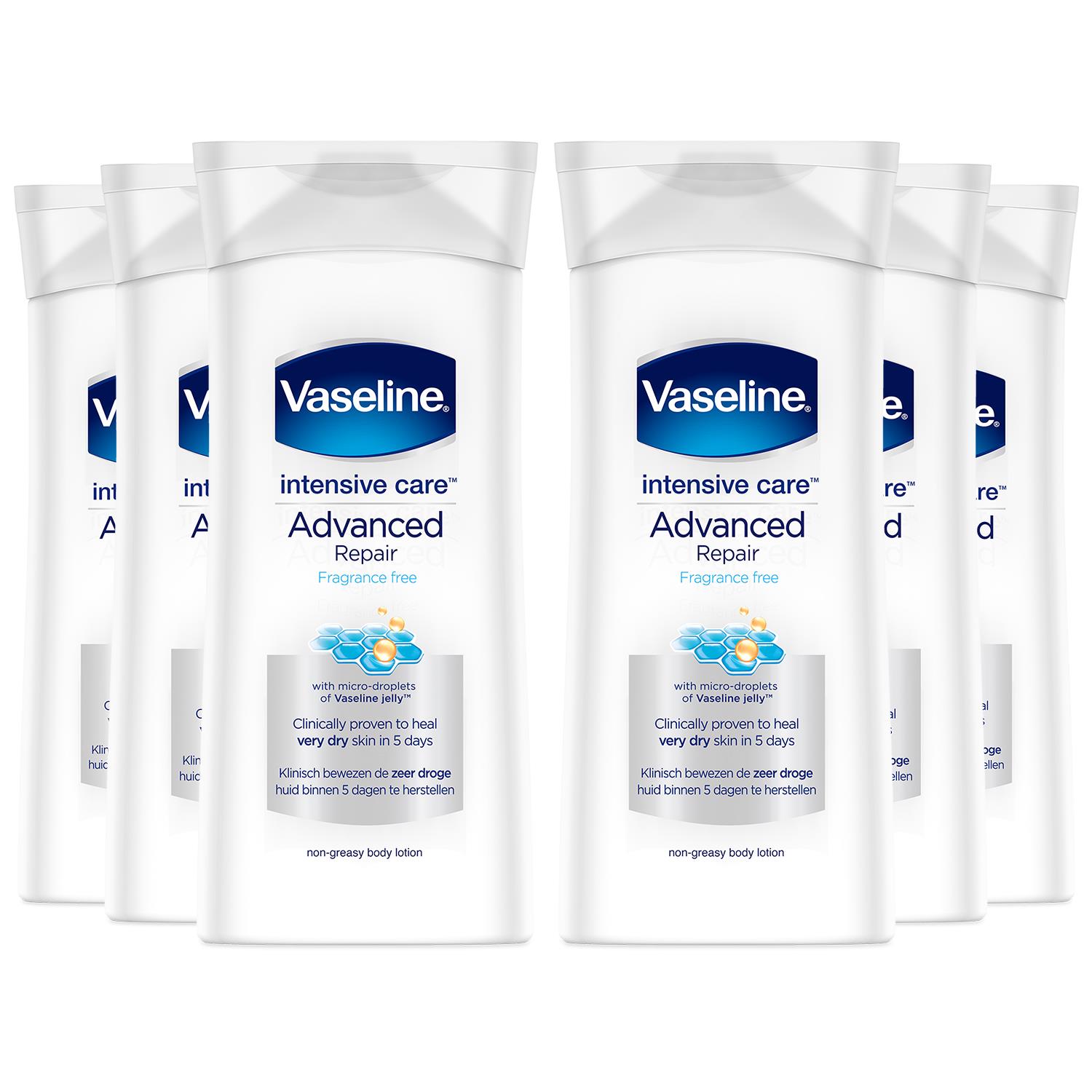 Vaseline Womens Advanced Repair Body Lotion, Intensive Care, 400ml, 6 Pack - NA - One Size