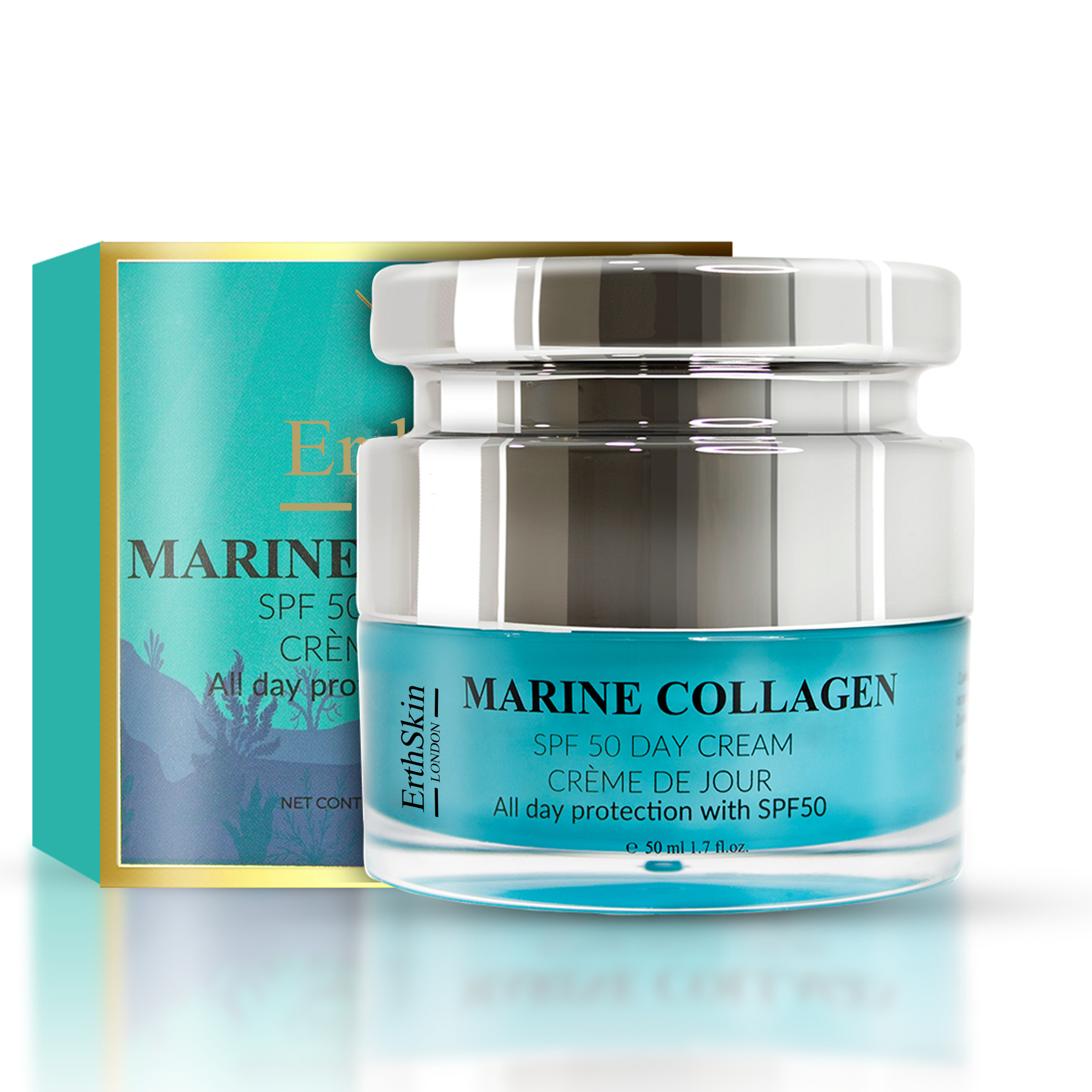 Erth Skin London Unisex Marine Collagen SPF50 Day Cream 50ml - One Size