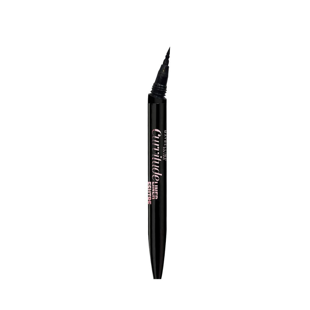 Maybelline New York Womens 2 x Curvitude Eyeliner Feutre - Black - One Size