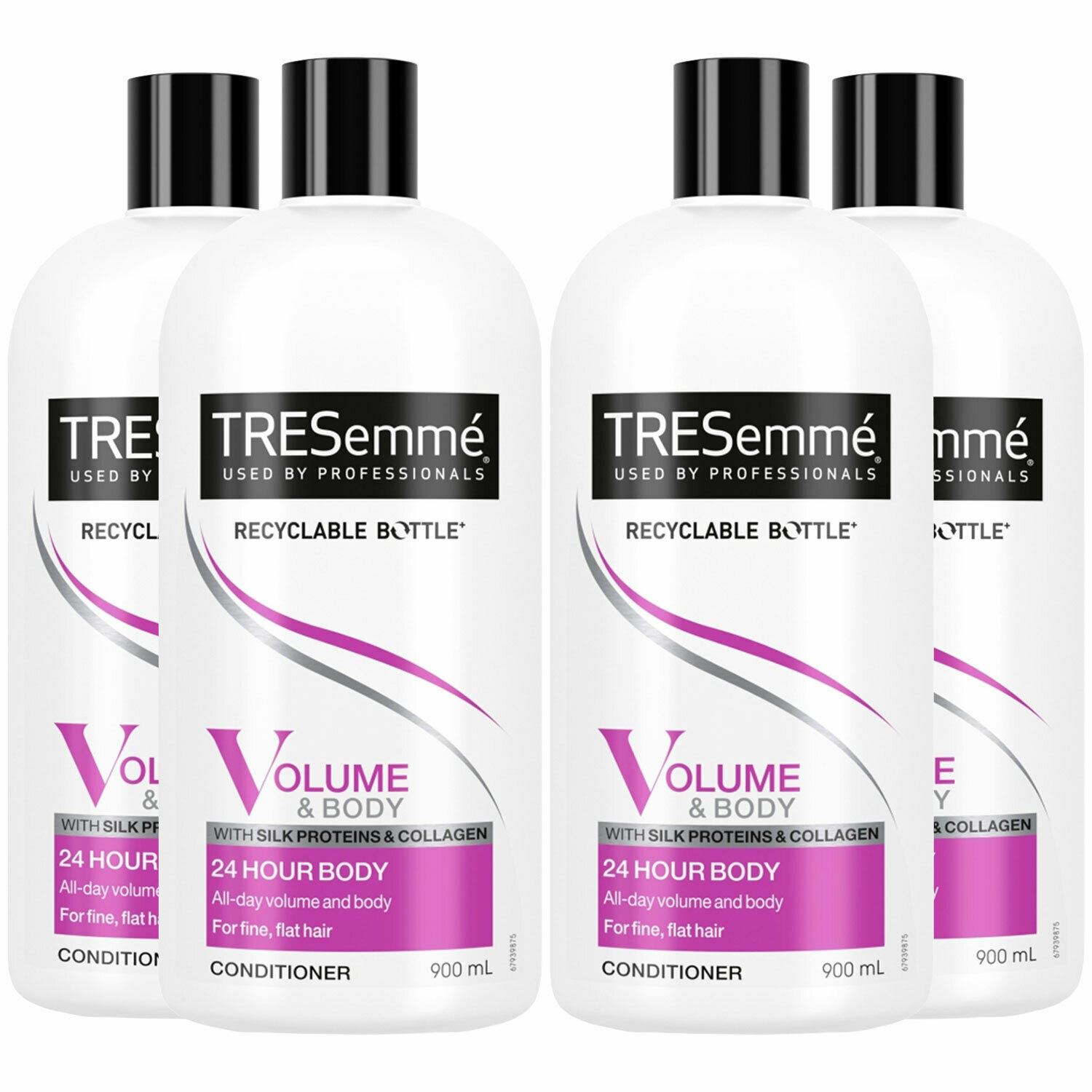 Tresemme Unisex 24H Volume & Body Conditioner for Fine & Flat Hair, 4x 900ml - NA - One Size