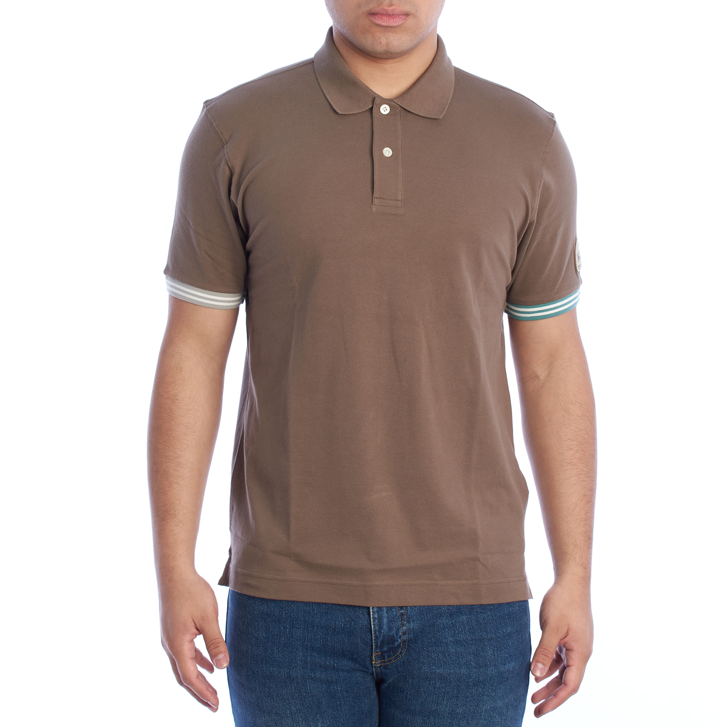 La Martina YMP011-PK001 Mens Regular Fit Short Sleeve Polo - Brown - Size X-Large