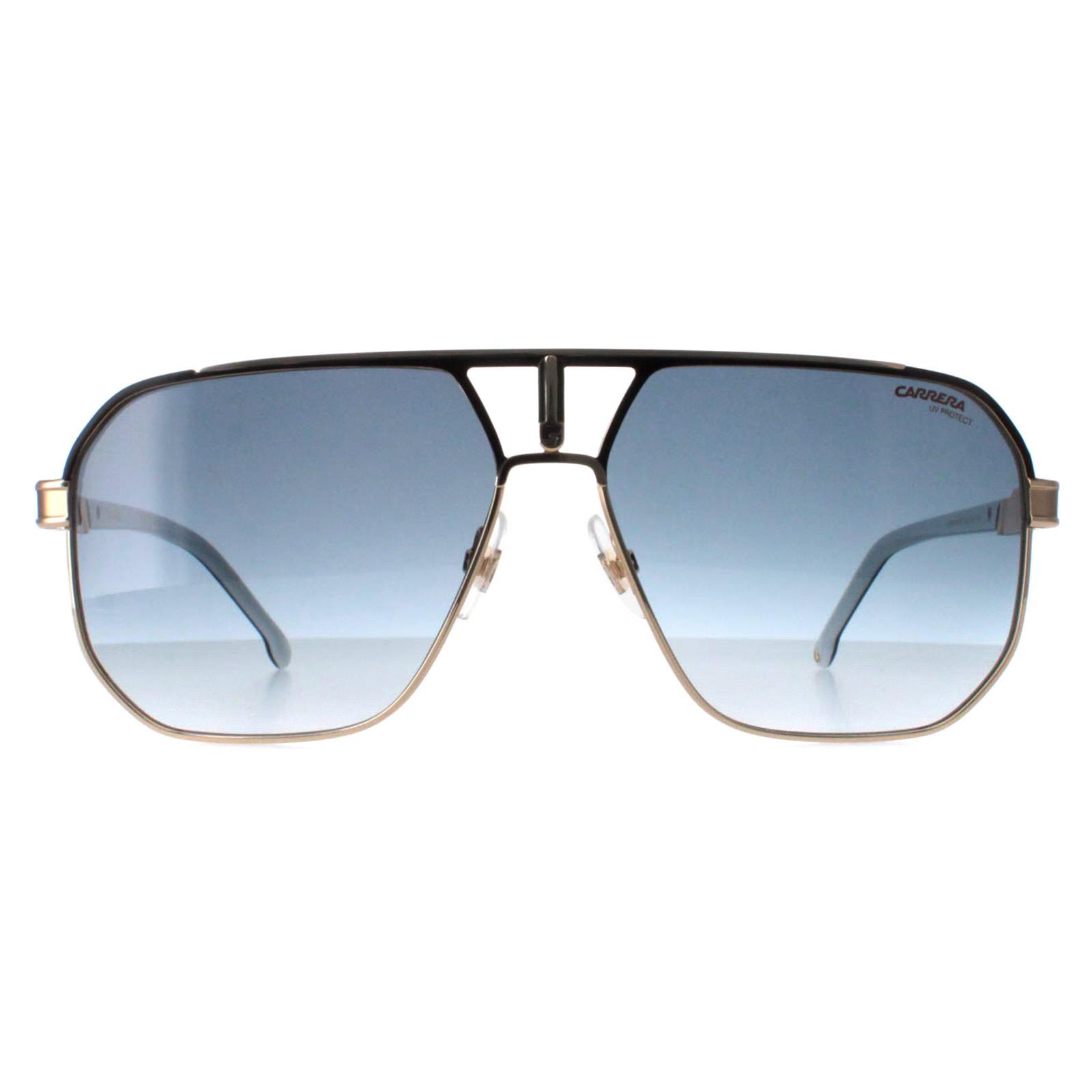 Carrera Aviator Mens Black Gold Dark Blue Gradient 1062/S Metal - One Size