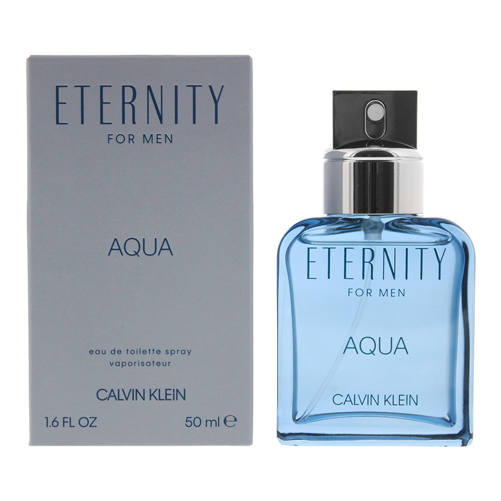 Calvin Klein Mens Eternity For Men Aqua Eau de Toilette 50ml Spray - Green - One Size