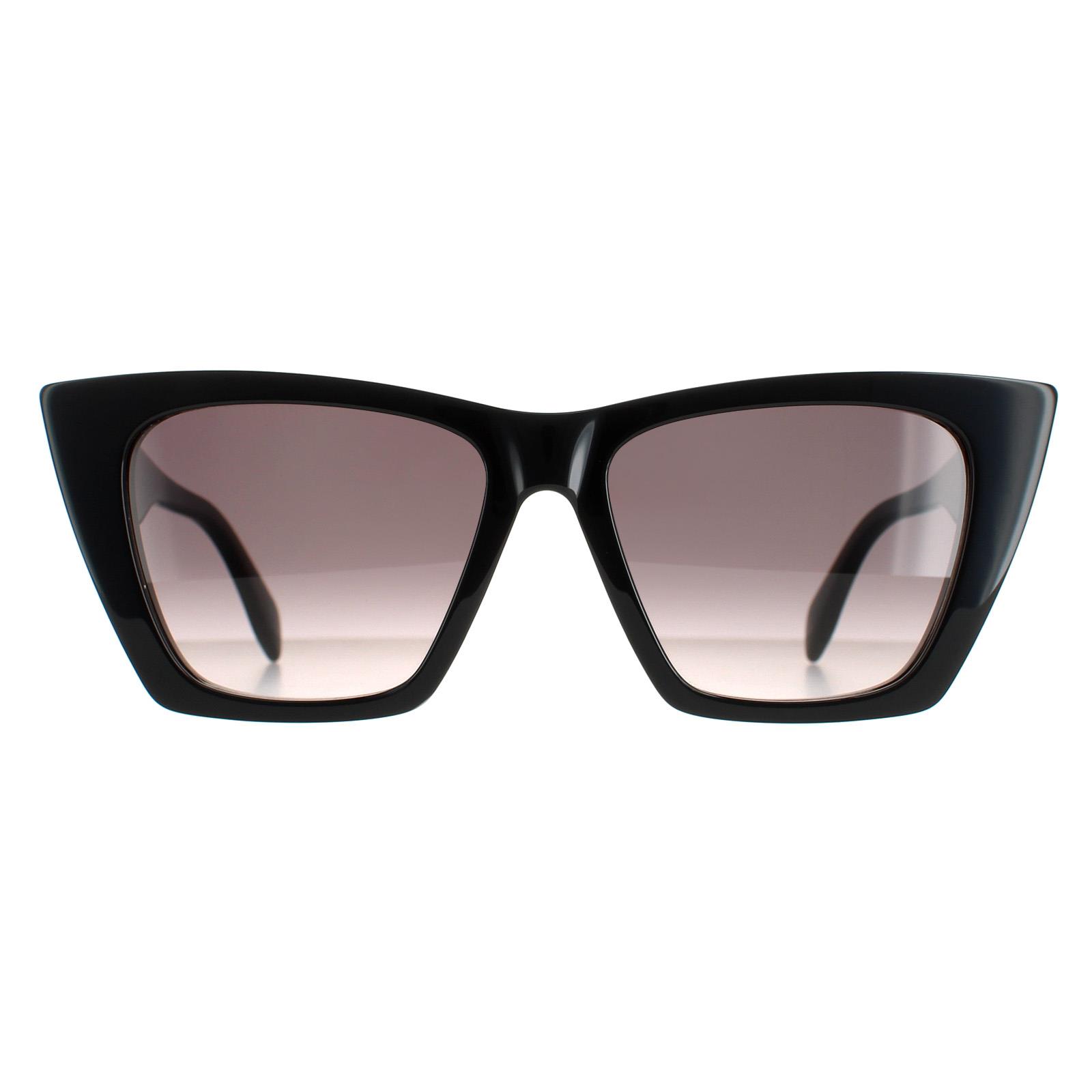 Alexander McQueen Cat Eye Womens Black Grey AM0299S - One Size