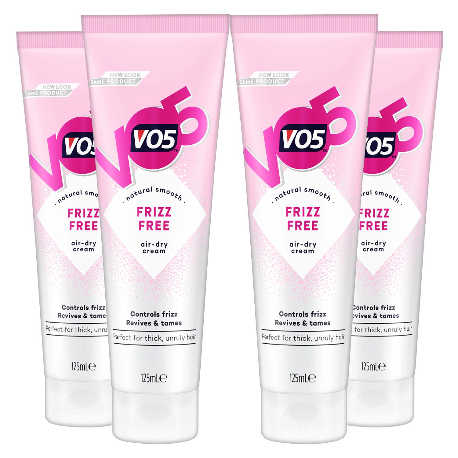 VO5 Womens Frizz Free Air Dry Cream Controls Revives and Tames 125ml, 4 Pack - One Size