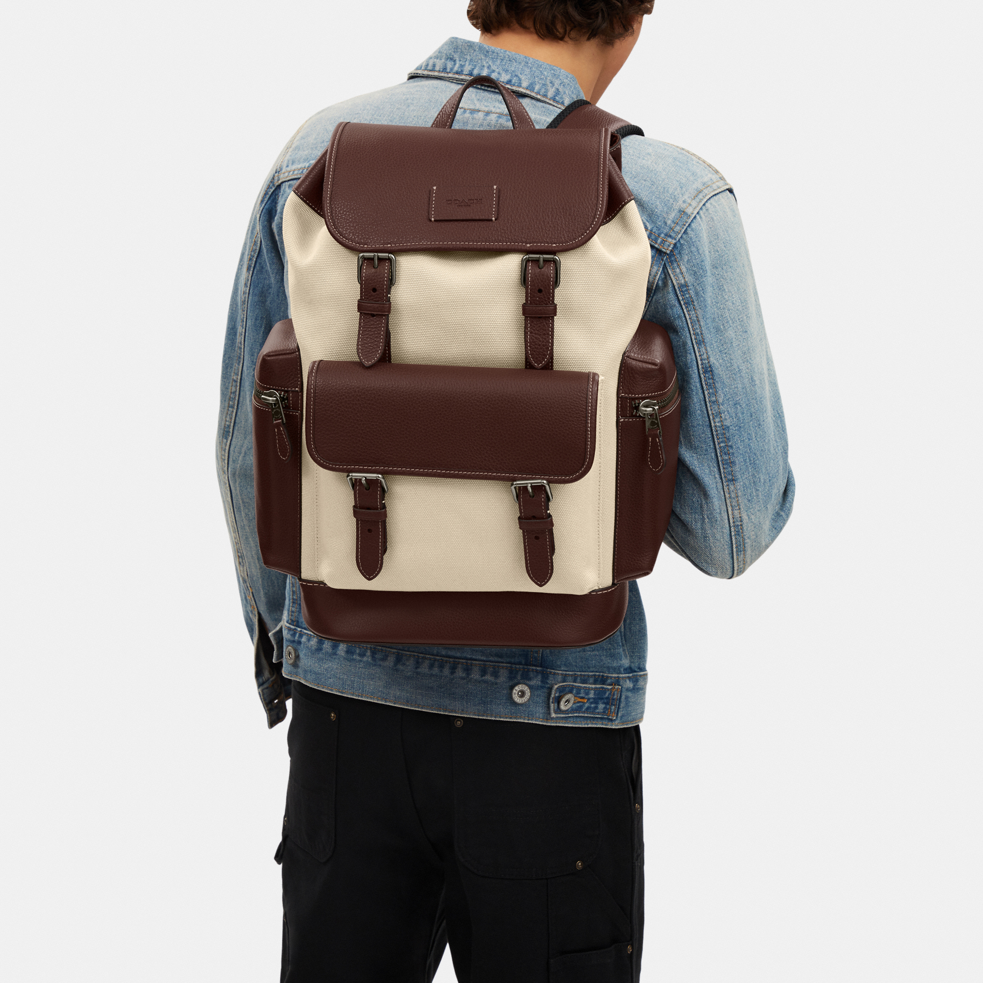 Coach Mens Sprint Backpack in Canvas Bag - Brown - One Size