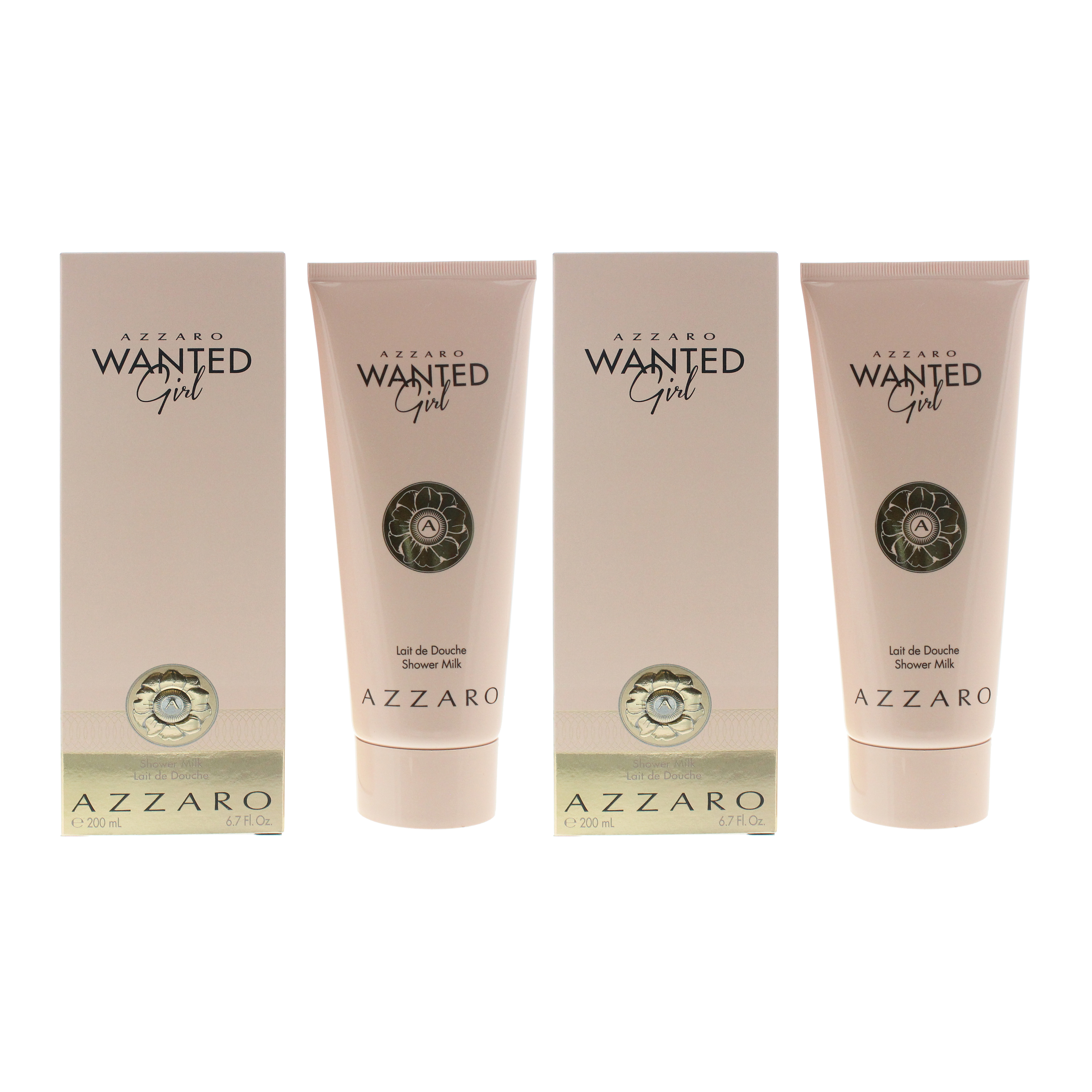 Azzaro Womens Wanted Girl Shower Milk 200ml x 2 - One Size