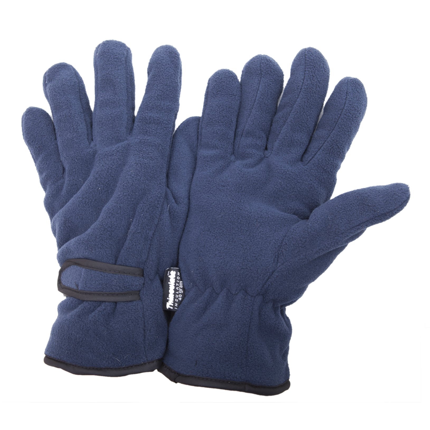 FLOSO Mens Thinsulate Winter Thermal Fleece Gloves (3M 40g) (Navy) - Size Medium