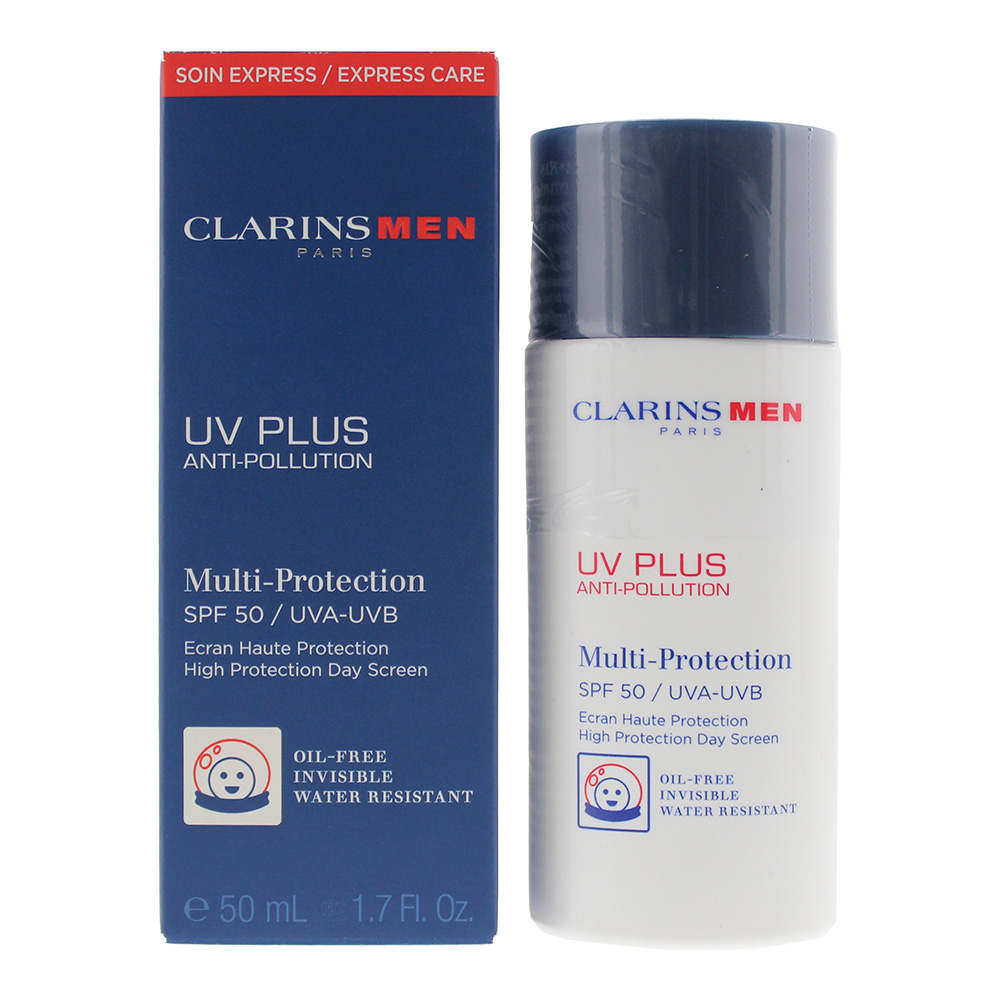 Clarins Mens Men UV Plus Anti Pollution Multi-Protection Day Cream 50ml - One Size