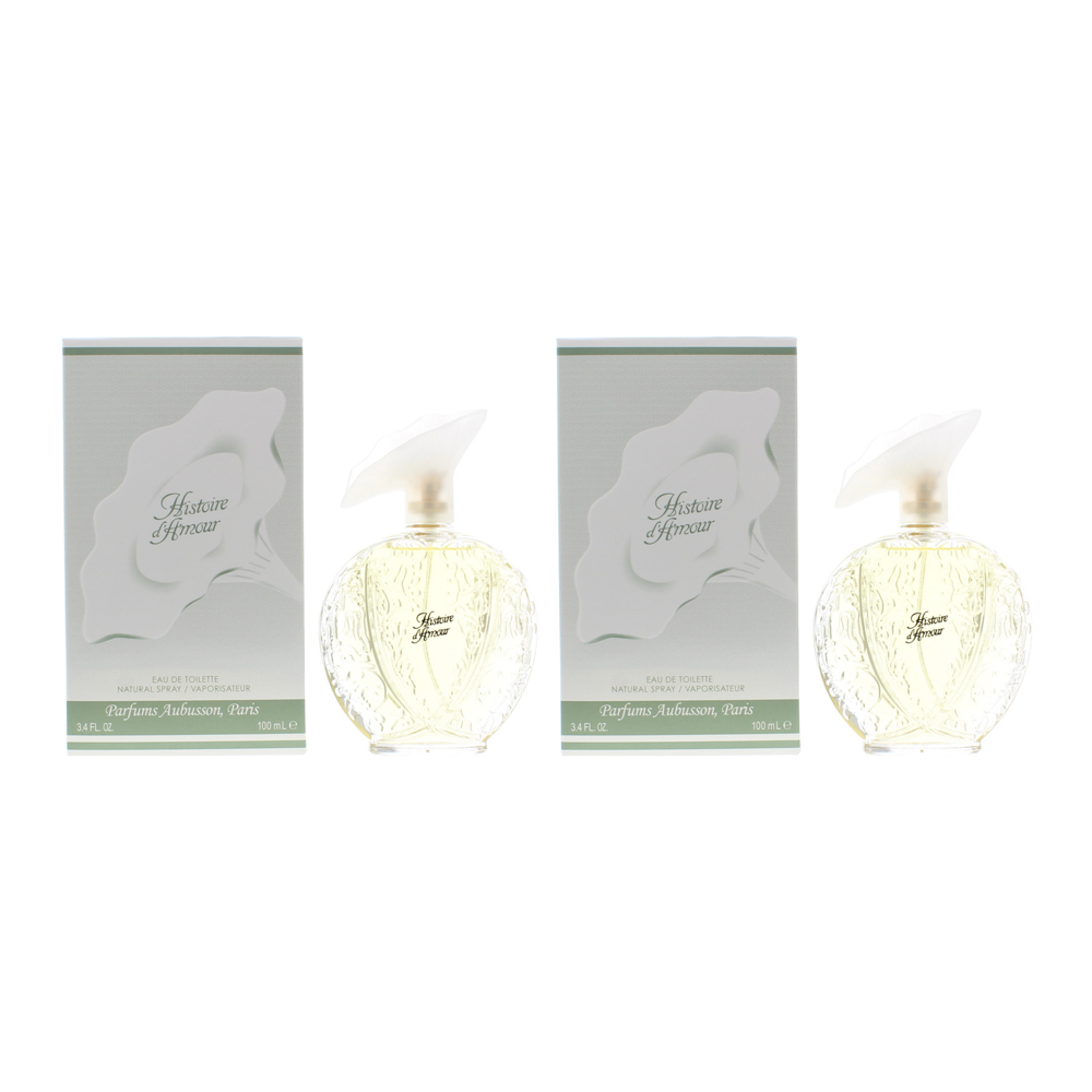 Aubusson Womens Historie d'Amour Eau de Toilette 100ml Spray For Her x 2 - One Size