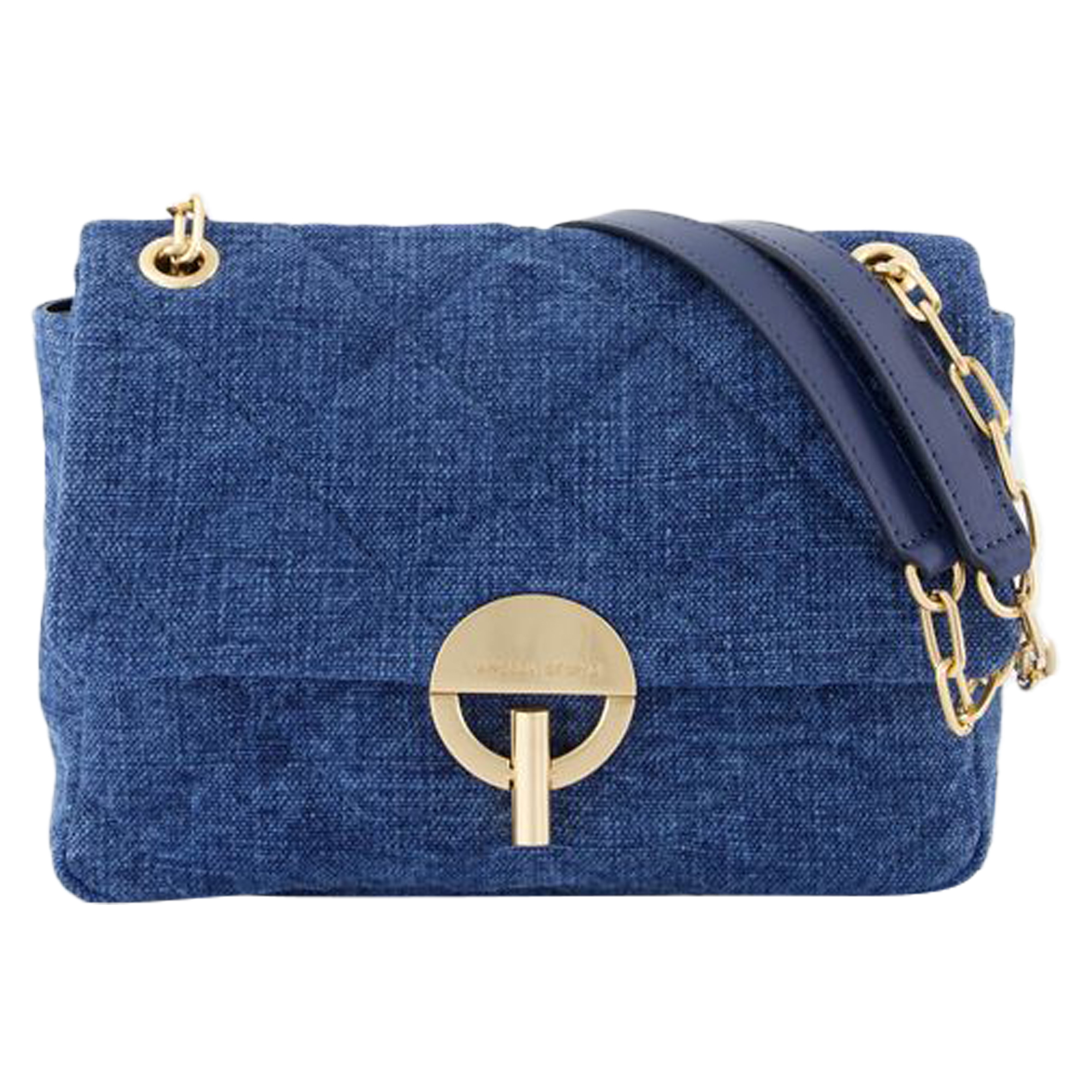 Vanessa Bruno Womens Grand Moon Bag - - Linen - Blue material_linen - One Size