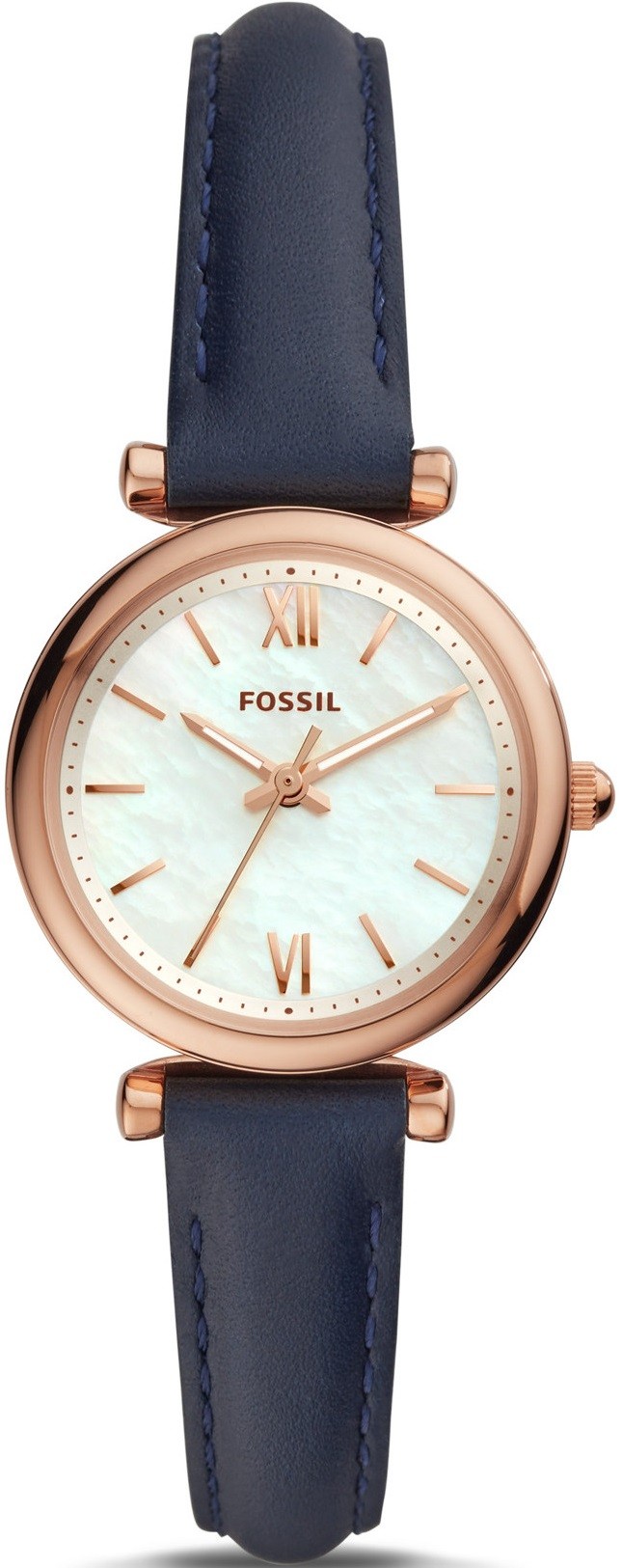 Fossil Carlie Mini WoMens Blue Watch ES4502 Leather - One Size