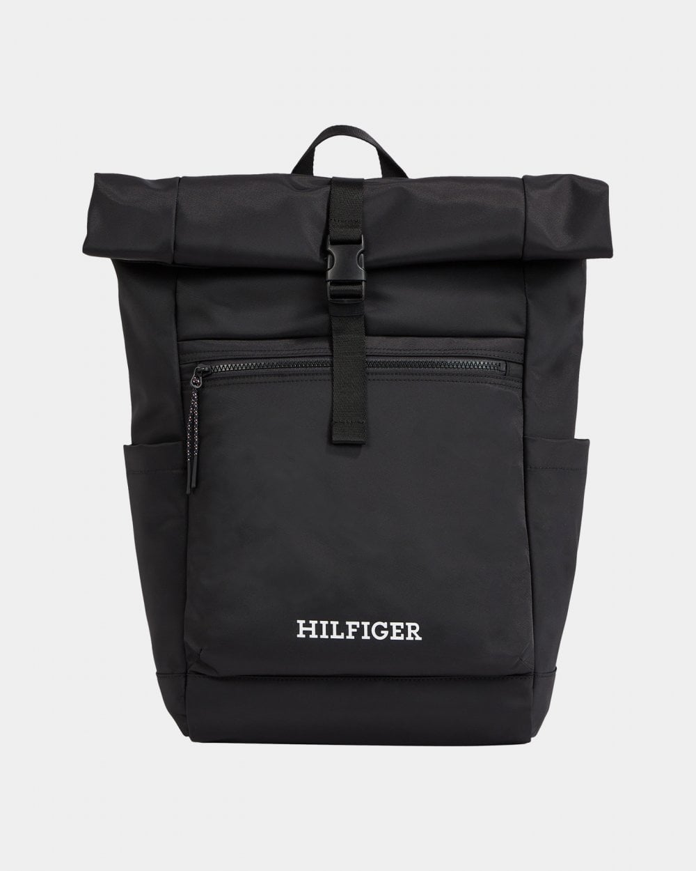 Tommy Hilfiger Mens TH Monotype Rolltop Backpack - Black - One Size