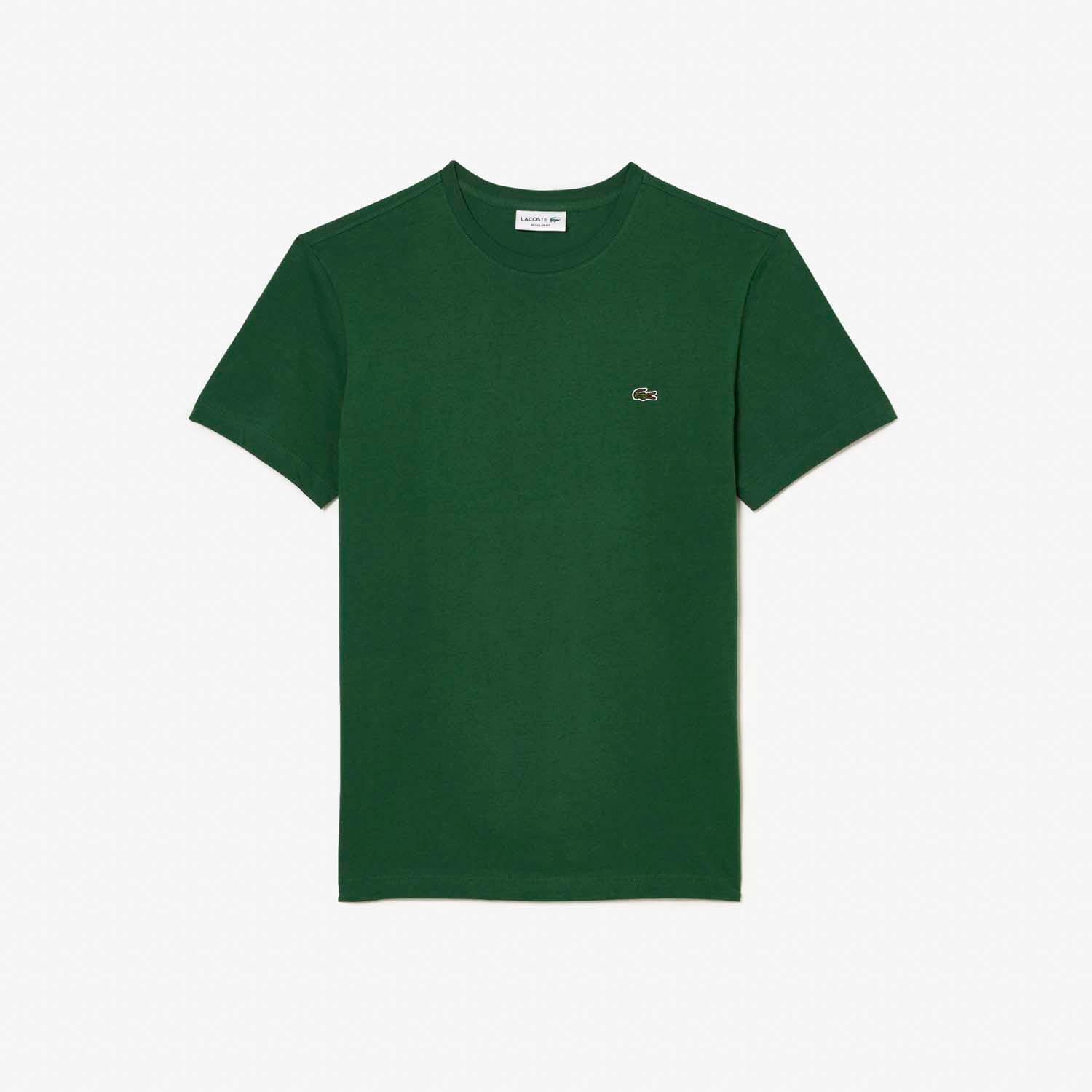 Lacoste Mens Basic Cotton T-Shirt in Green - Size 4XL