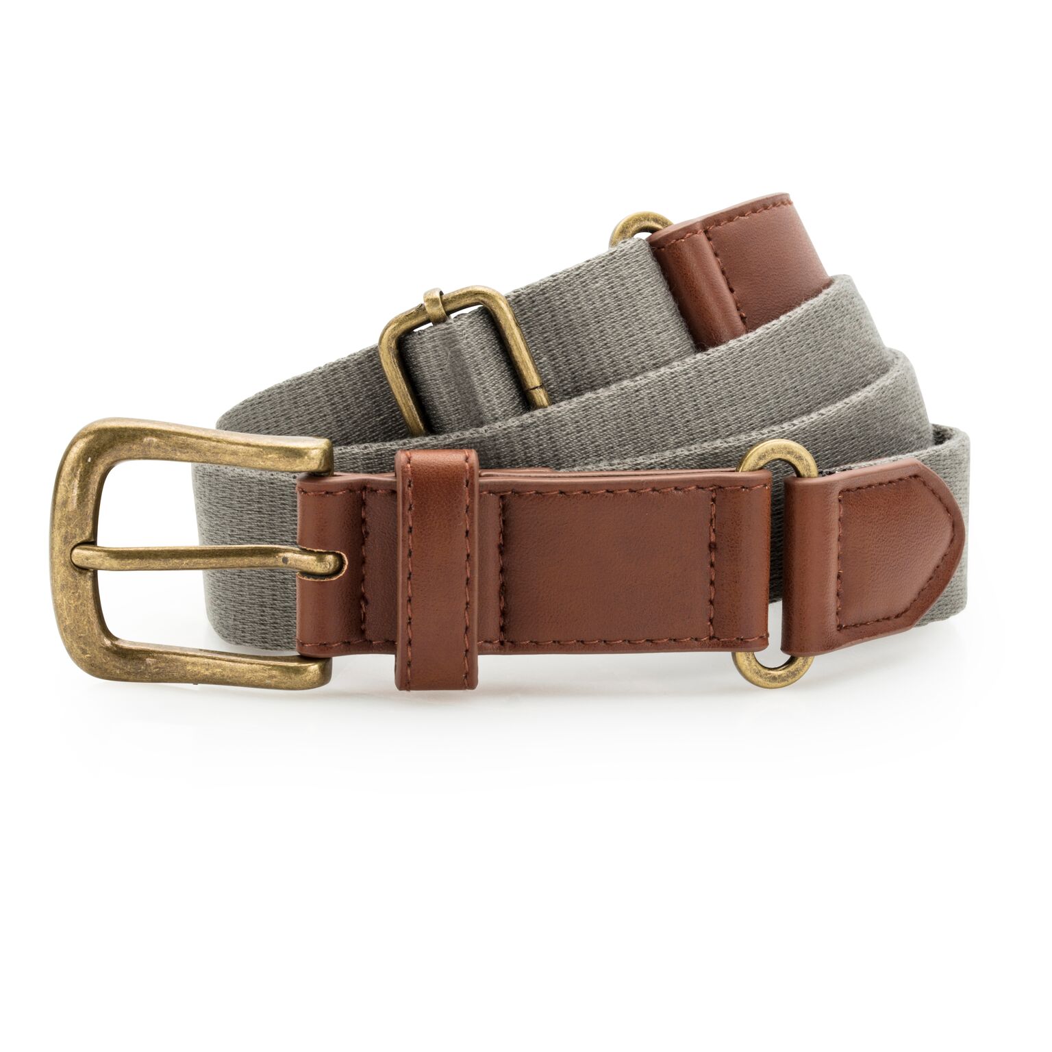 Asquith & Fox Mens Faux Leather And Canvas Belt (Slate) - Multicolour - One Size