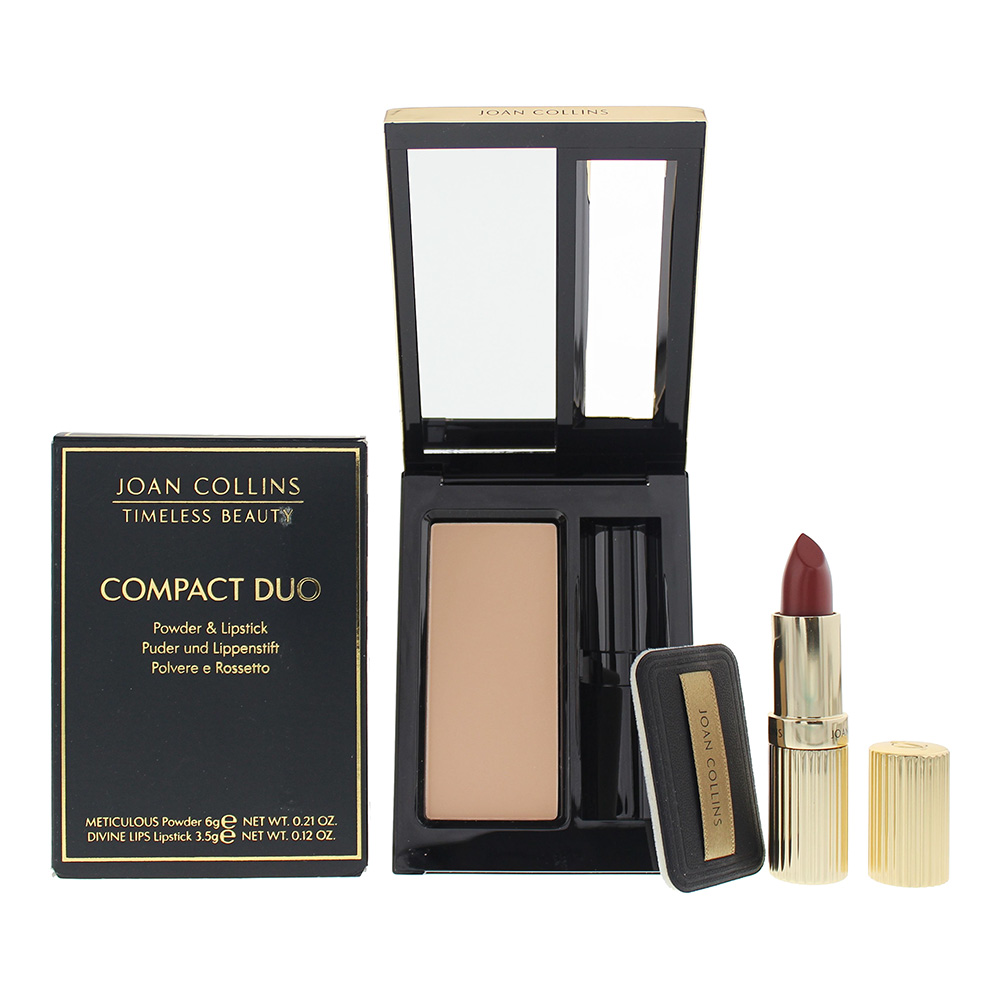 Joan Collins Womens Compact Duo Powder 6g - Sabina Cream Lipstick 3.5g - One Size