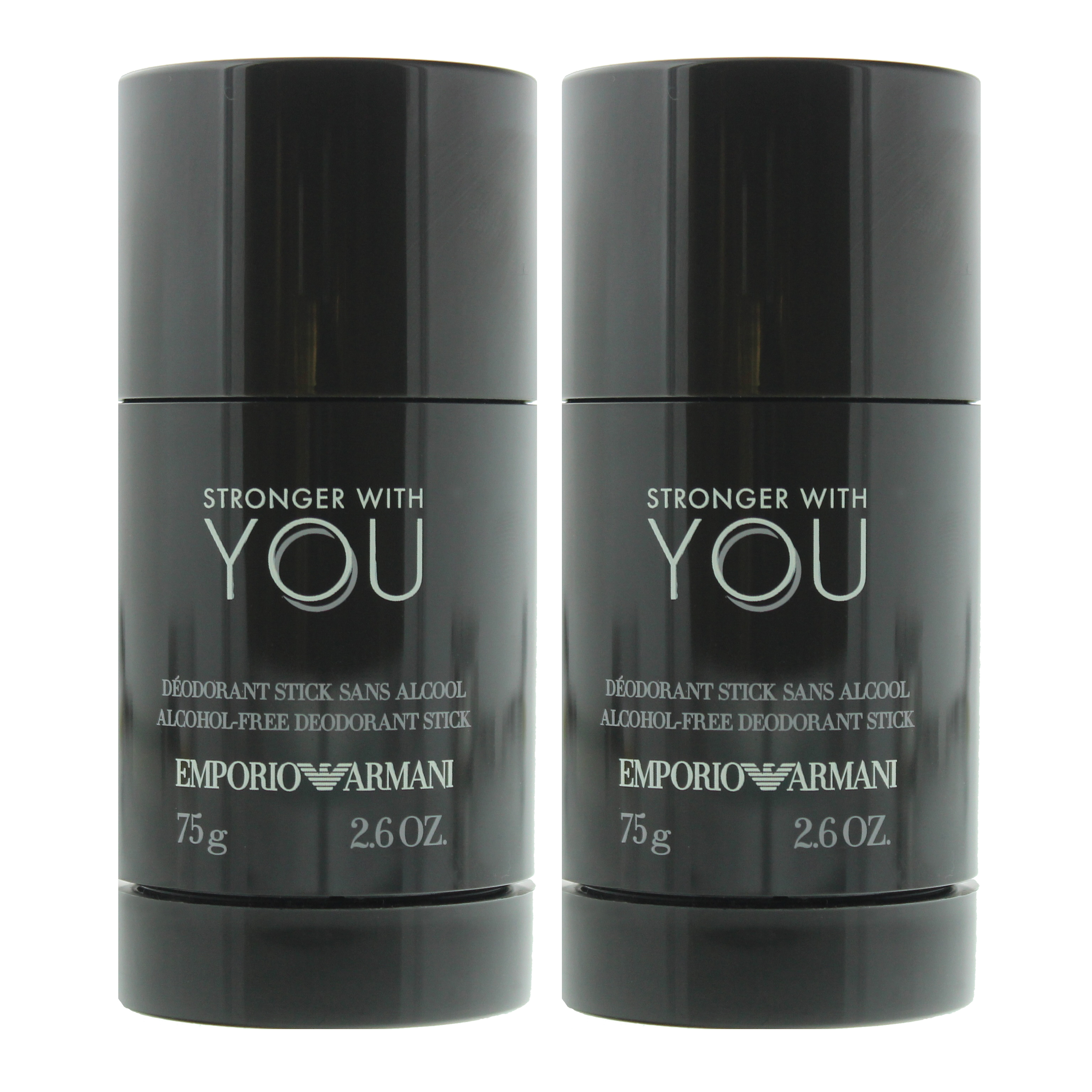 Emporio Armani Mens Stronger With You Deodorant Stick 75g x 2 - One Size