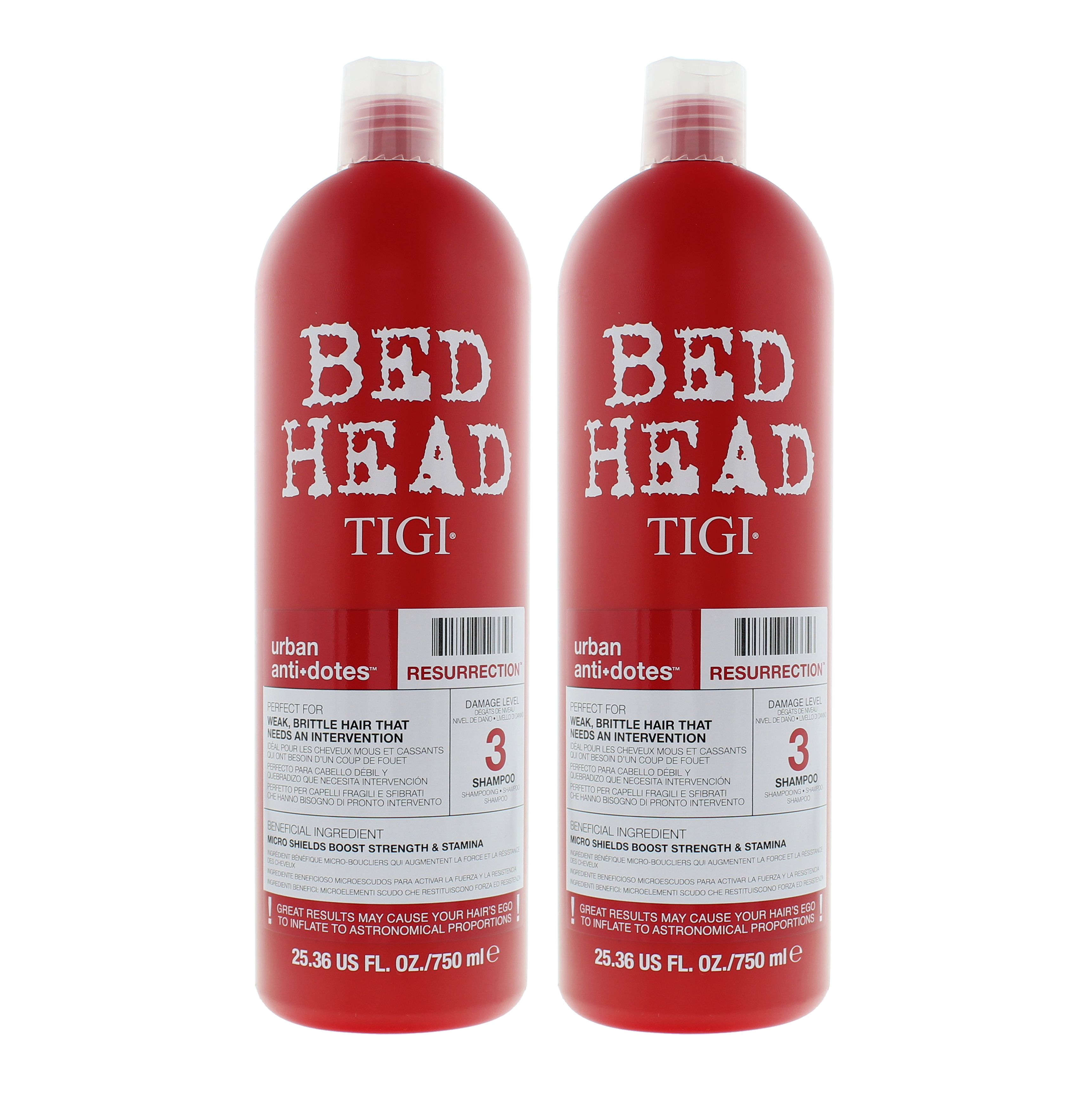 Tigi Womens Bed Head Resurrection Damage 750ml x 2 - NA - One Size