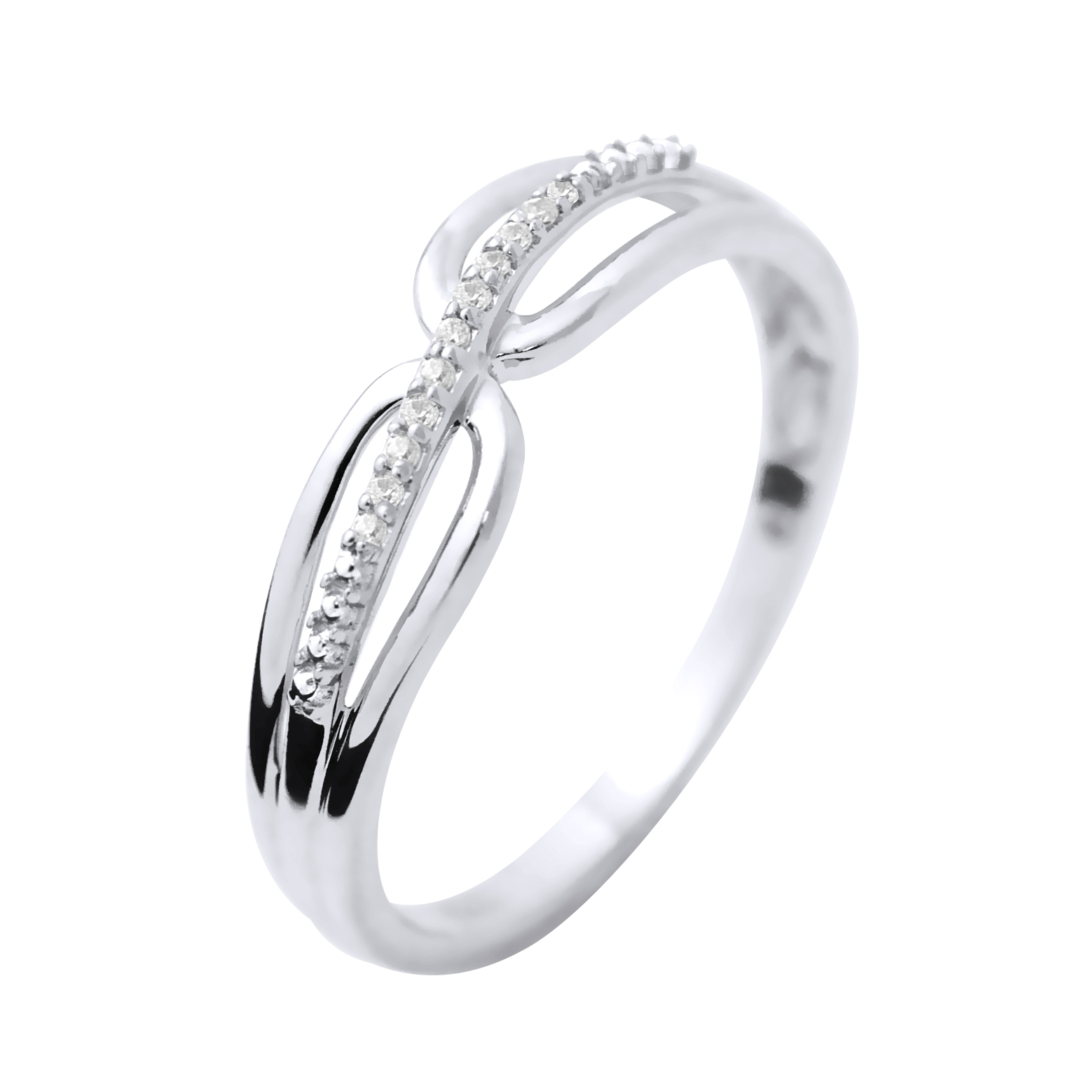 Diadema Womens - Ring - Prestige Jewelery - Diamonds White Gold - Size I