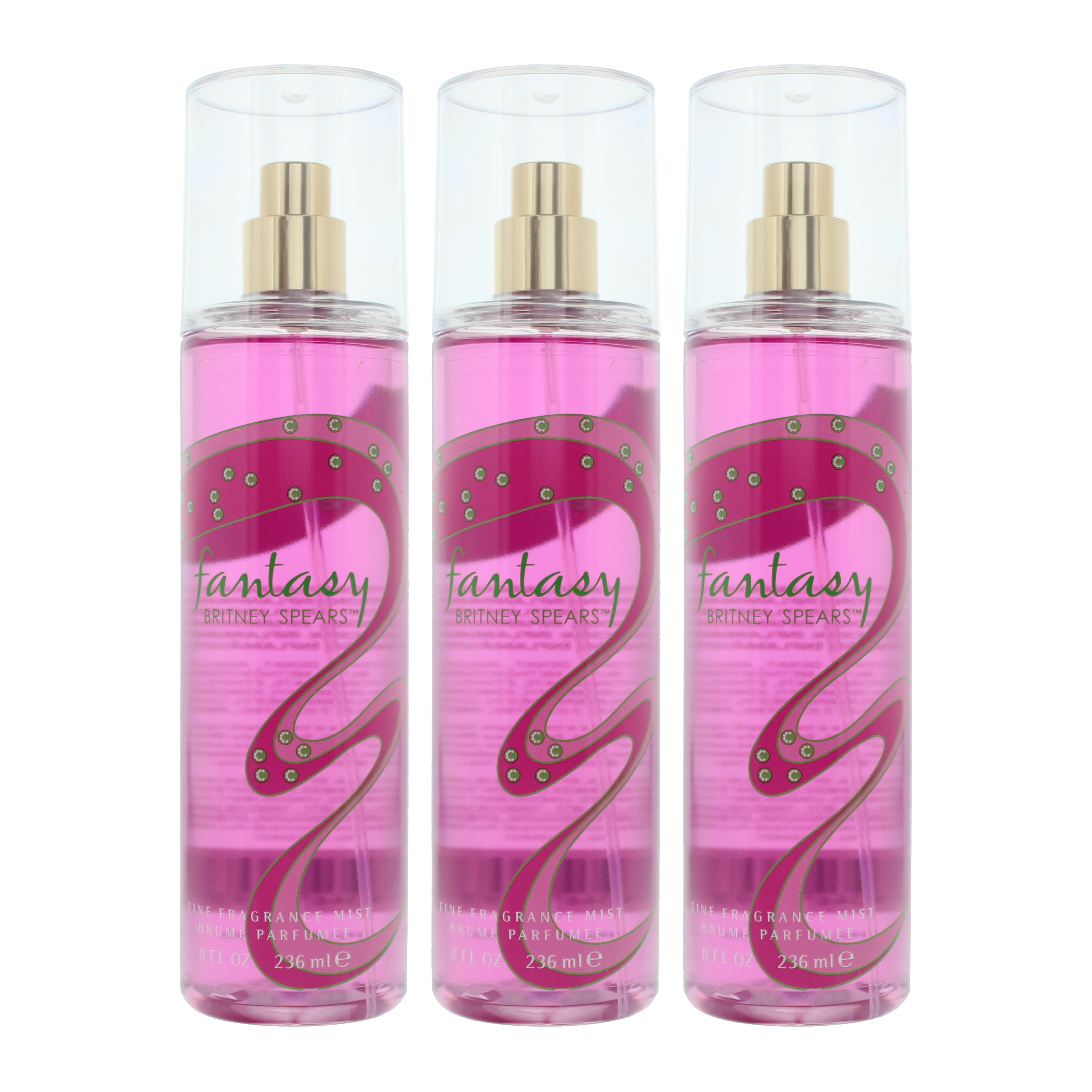 Britney Spears Womens Fantasy Fragrance Mist 236ml x 3 - One Size