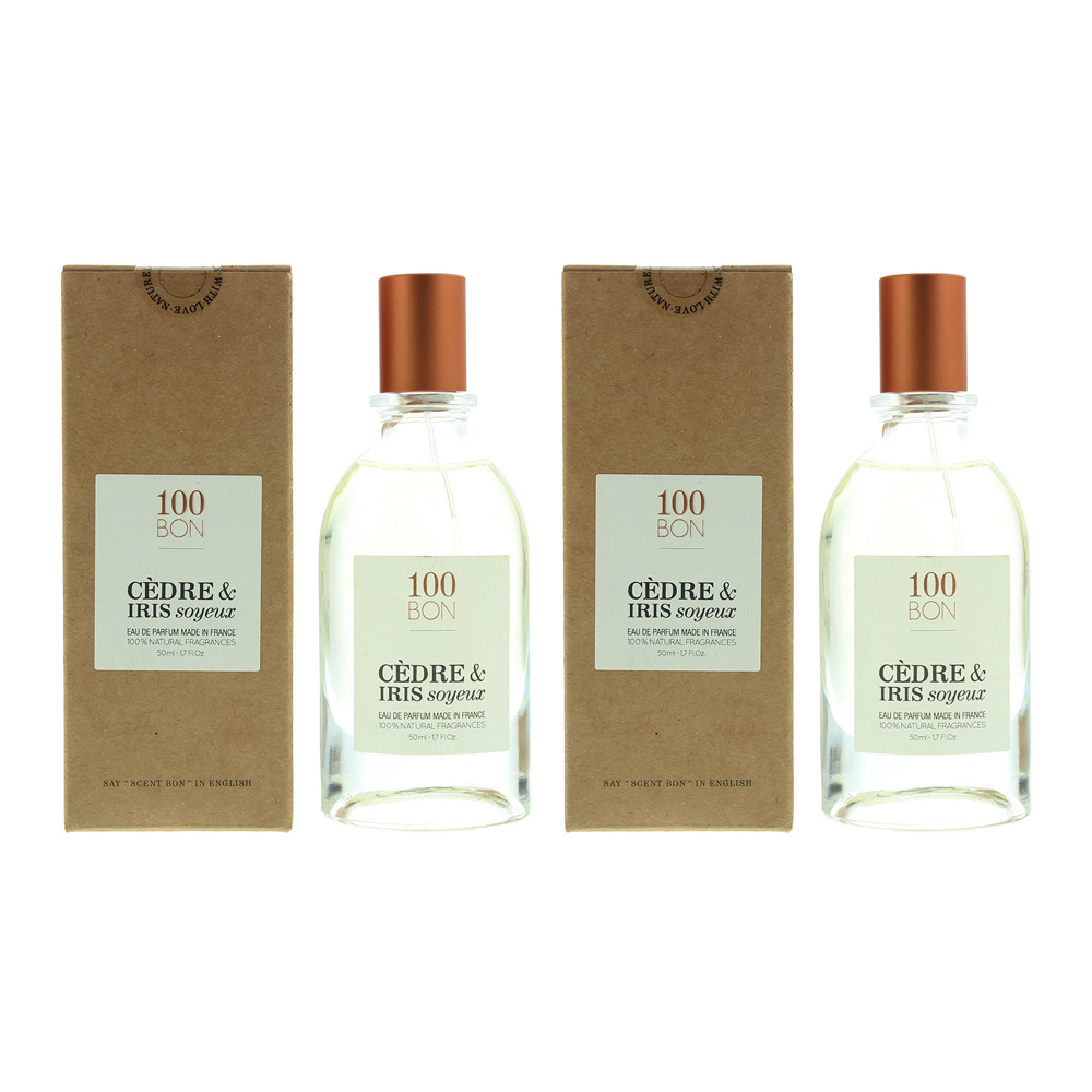 100Bon Unisex 100 Bon Cedre & Iris Soyeux Eau de Parfum 50ml x 2 - One Size