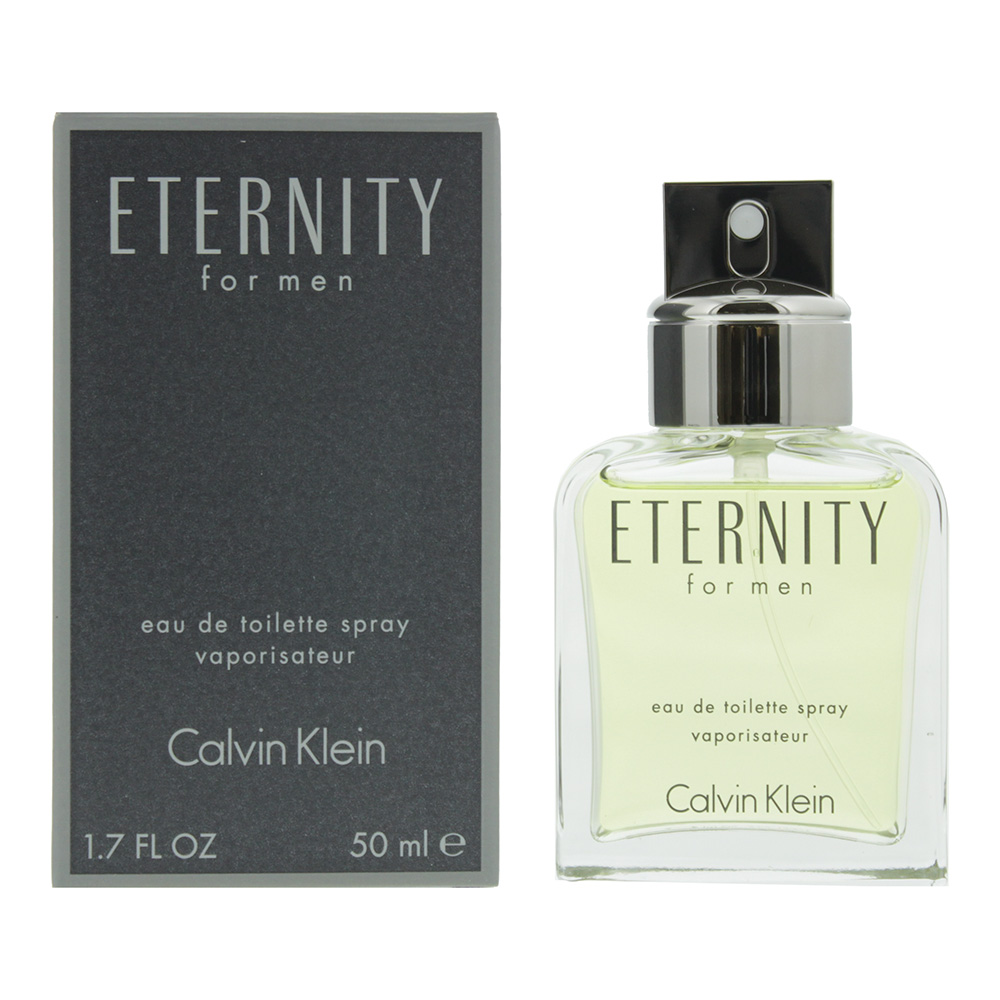 Calvin Klein Mens Eternity For Men Eau de Toilette 50ml Spray - Orange - One Size