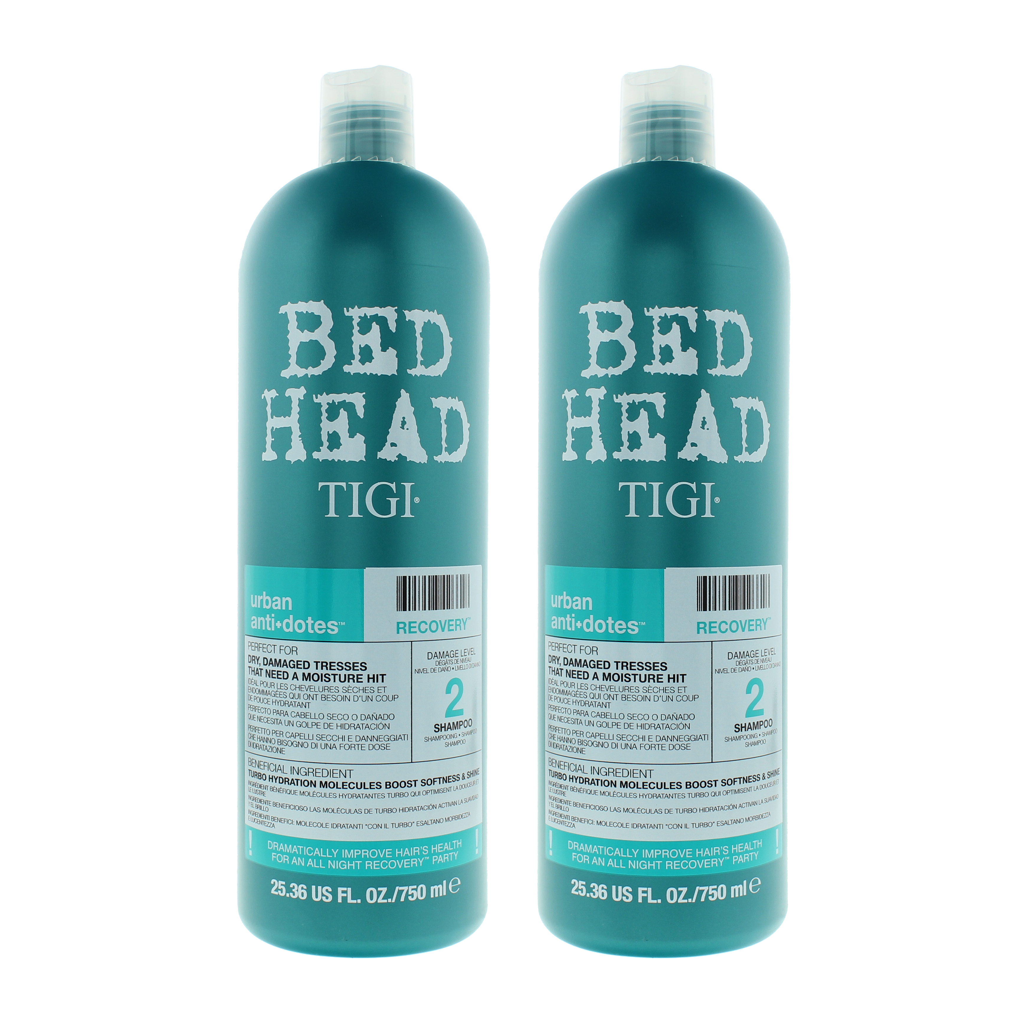 Tigi Unisex Bed Head Recovery Shampoo 750ml x 2 - NA - One Size