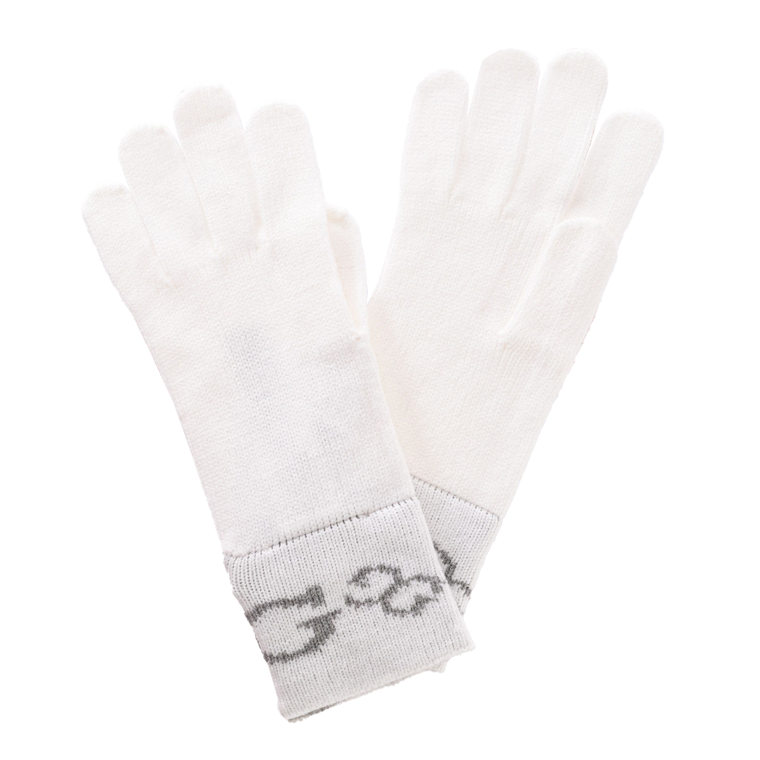 Guess AWU320VIS02 WoMens knitted gloves - White - Size Large