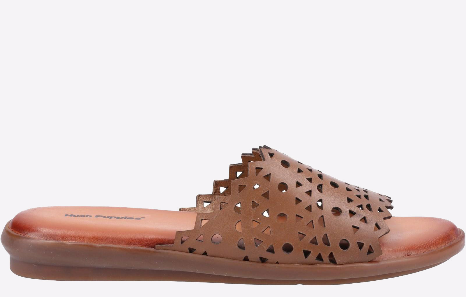 Hush Puppies Memory Foam Bryony Mules Womens - Tan Leather - Size Uk 4