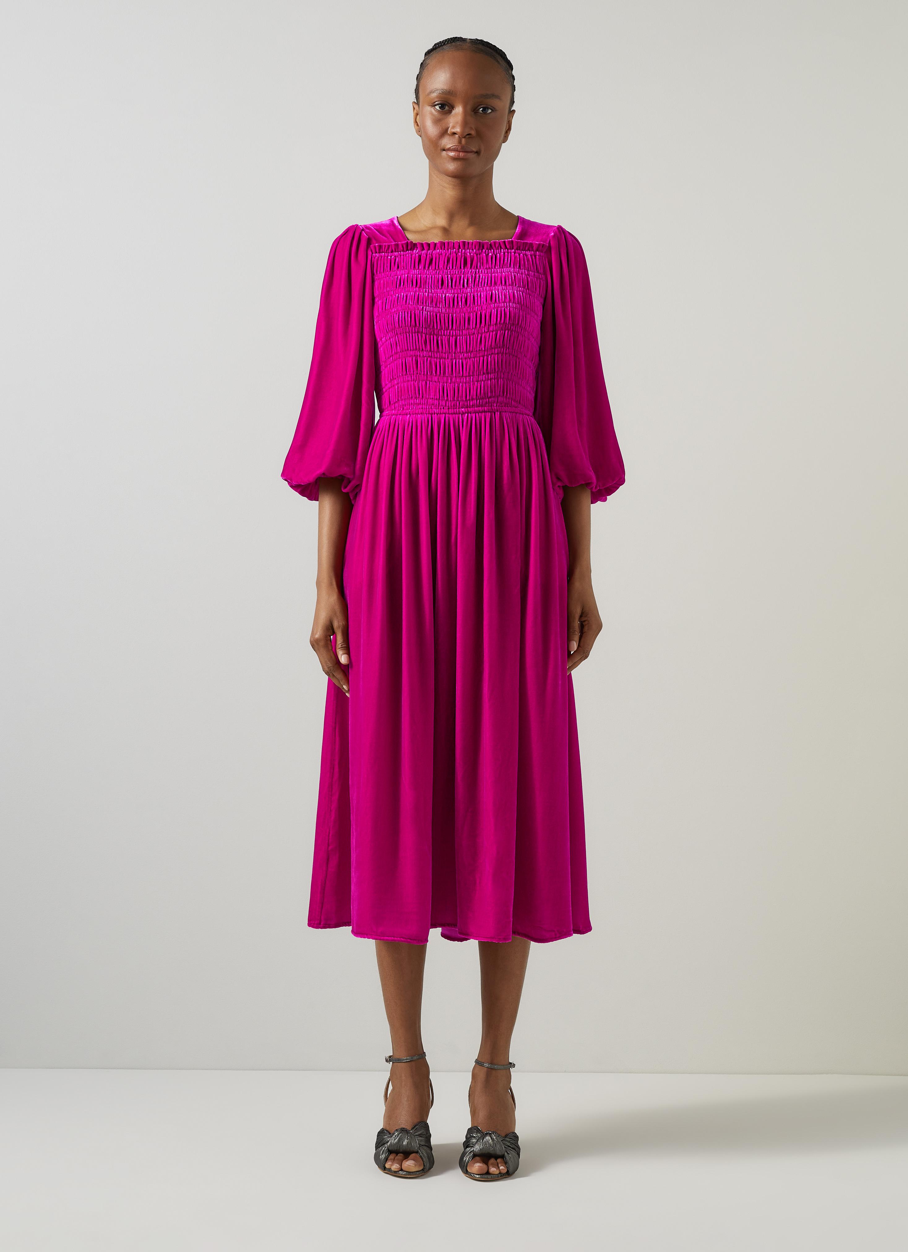 LK Bennett Womens Callista Dresses, Bright Pink - Size 8 UK