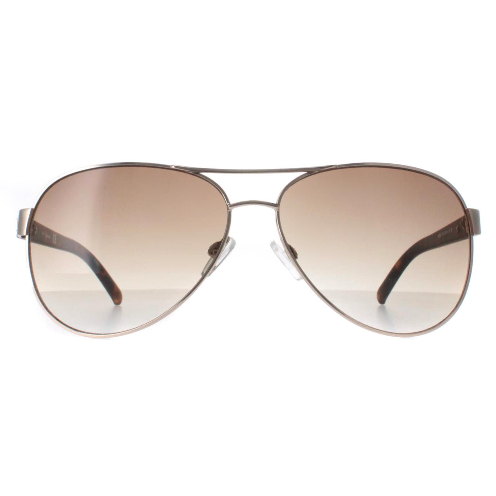 Calvin Klein Aviator Womens Golden Brown Gradient R356S - Gold Metal - One Size