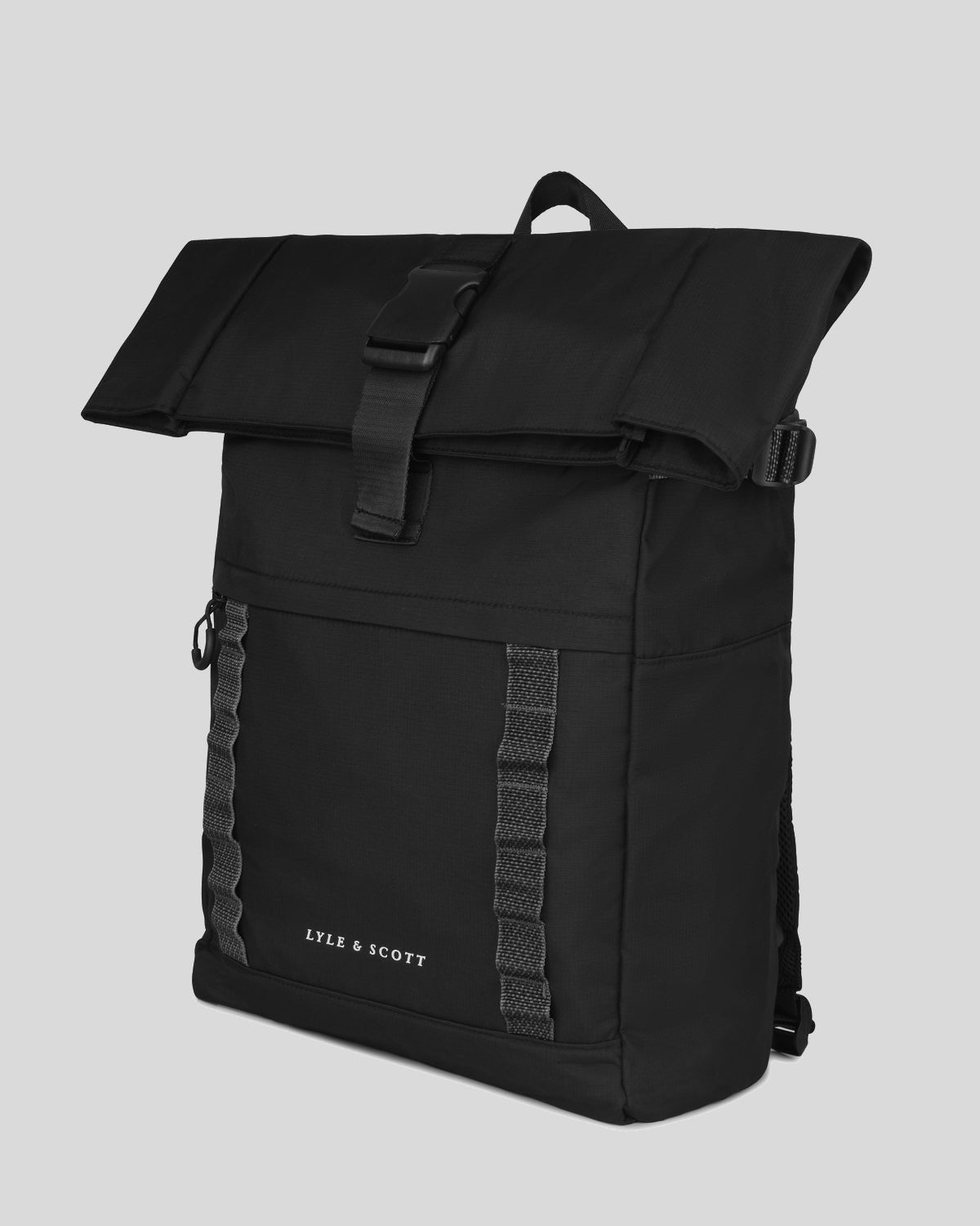 Lyle & Scott Mens Ripstop Rolltop Backpack Black - One Size