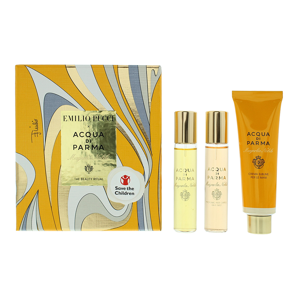 Acqua Di Parma Womens Magnolia Nobile Eau De Parfum 12ml, Hair Mist + Hand Cream 30ml Gift Set - One Size