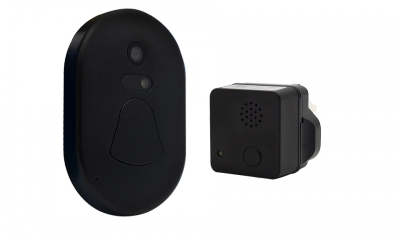 Aquarius Wireless Smart Camera Doorbell Black - One Size