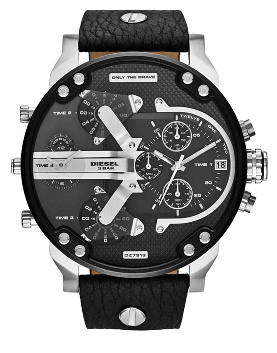 Diesel Mens Daddy 2.0 Chronograph Watch DZ7313 - Grey Metal - One Size