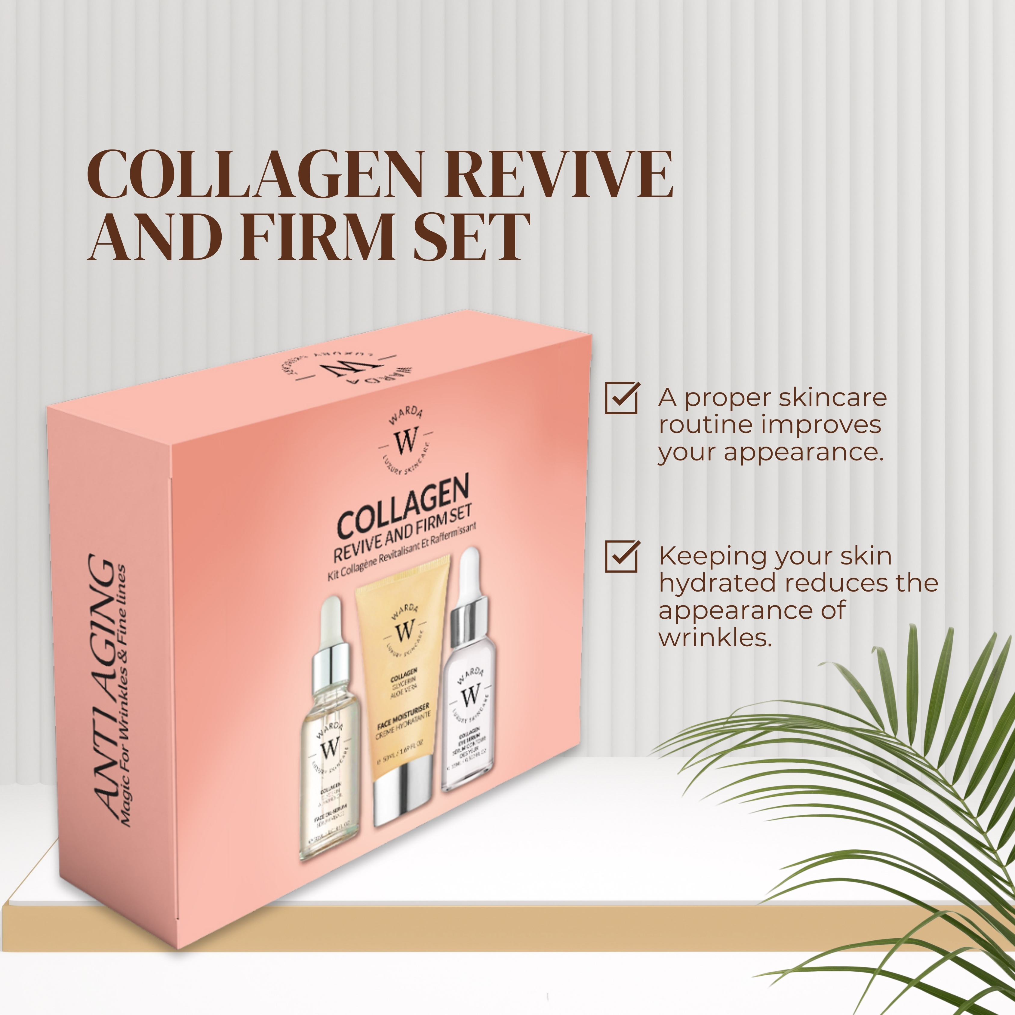 Warda Luxury skincare Unisex COLLAGEN REVIVE & FIRM GIFT SET - One Size